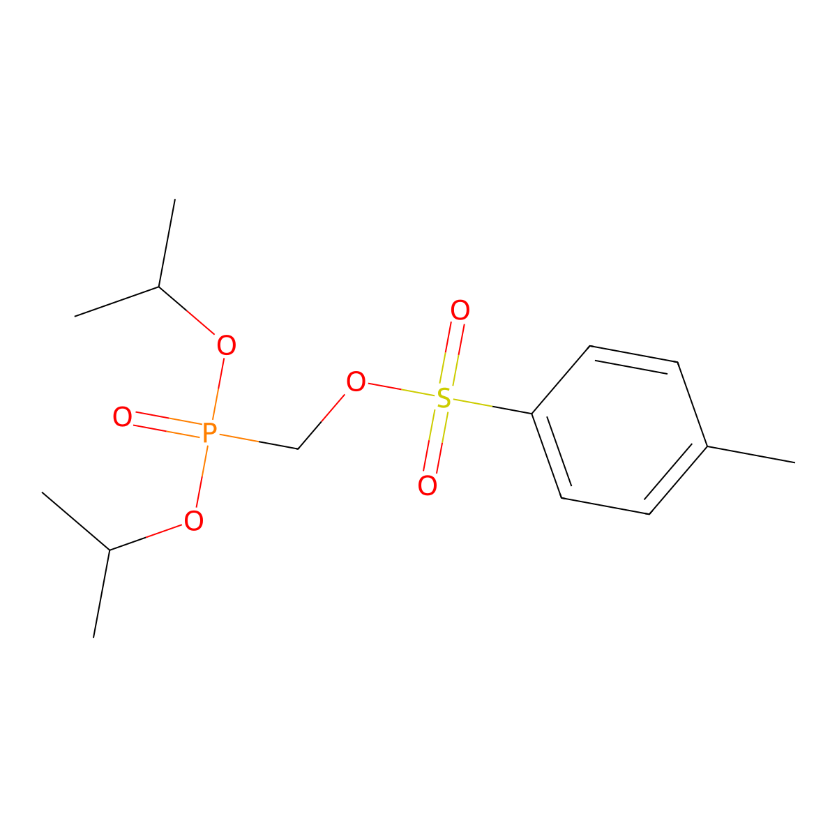 Bis(propan-2-yl) [(4-methylbenzenesulfonyl)oxy]methanephosphonate molecular structure, CAS 35717-98-7