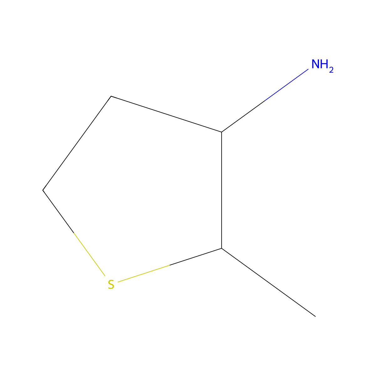 2-Methylthiolan-3-amine molecular structure, CAS 357173-32-1