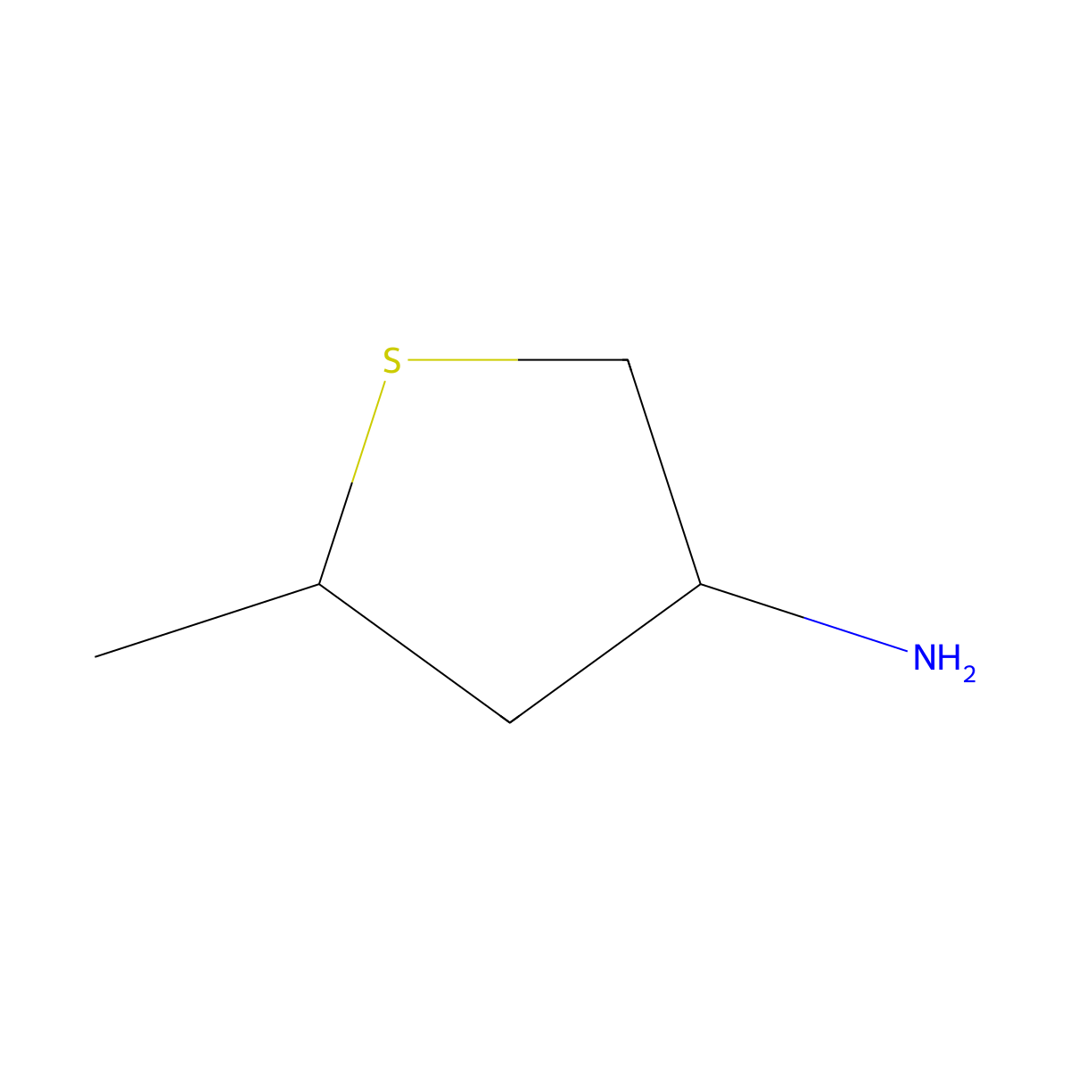 5-Methylthiolan-3-amine molecular structure, CAS 357173-37-6