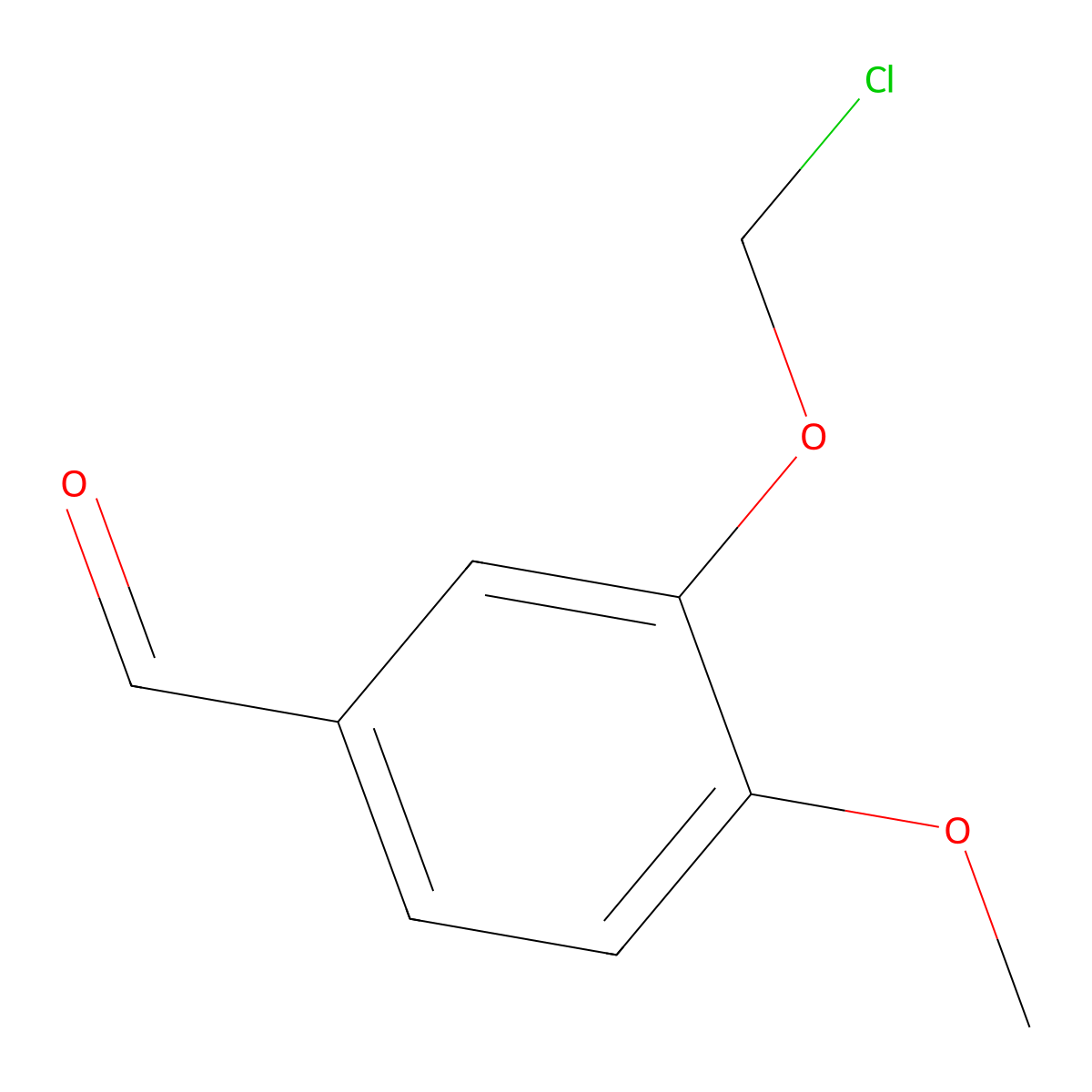 3-(Chloromethoxy)-4-methoxybenzaldehyde molecular structure, CAS 357179-26-1