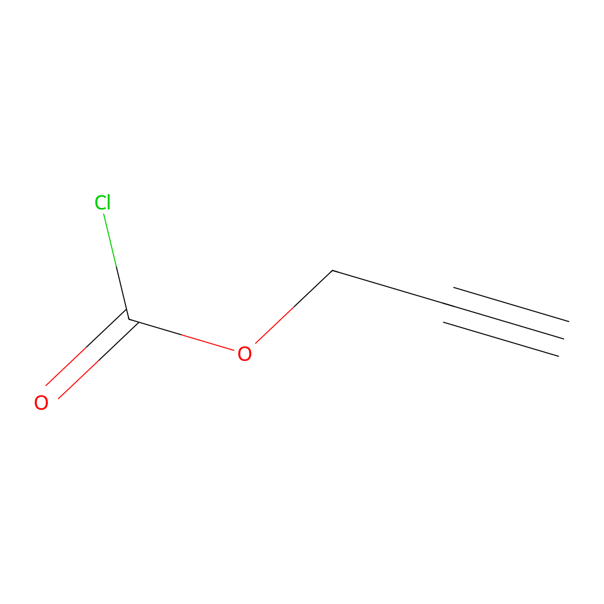 Propargyl chloroformate molecular structure, CAS 35718-08-2