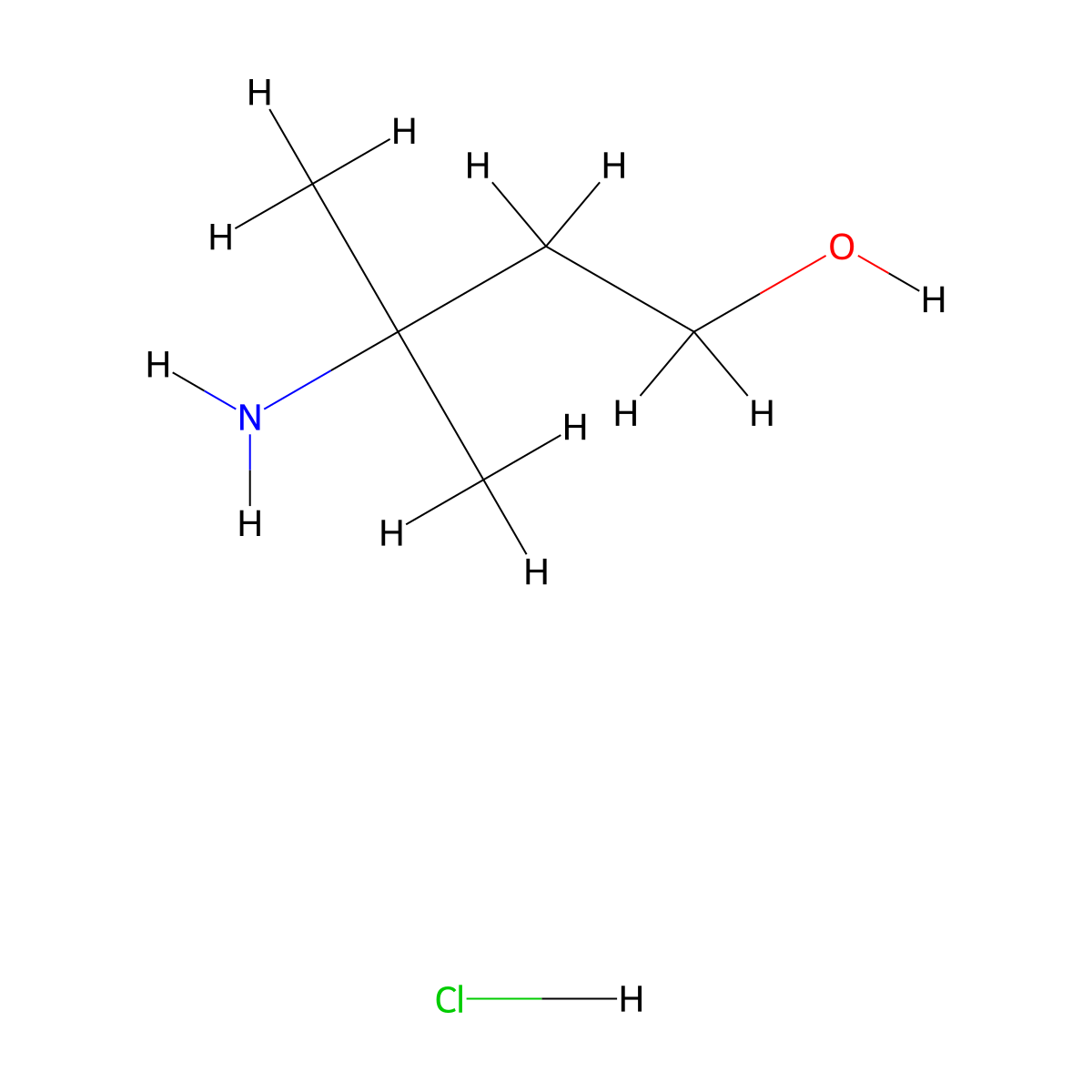 3-Amino-3-methyl-1-butanol Hydrochloride molecular structure, CAS 357185-97-8
