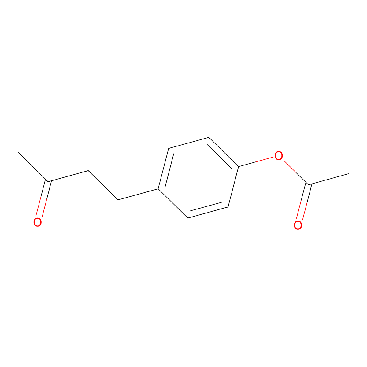 4-(p-ACETOXYPHENYL)-2-BUTANONE molecular structure, CAS 3572-06-3