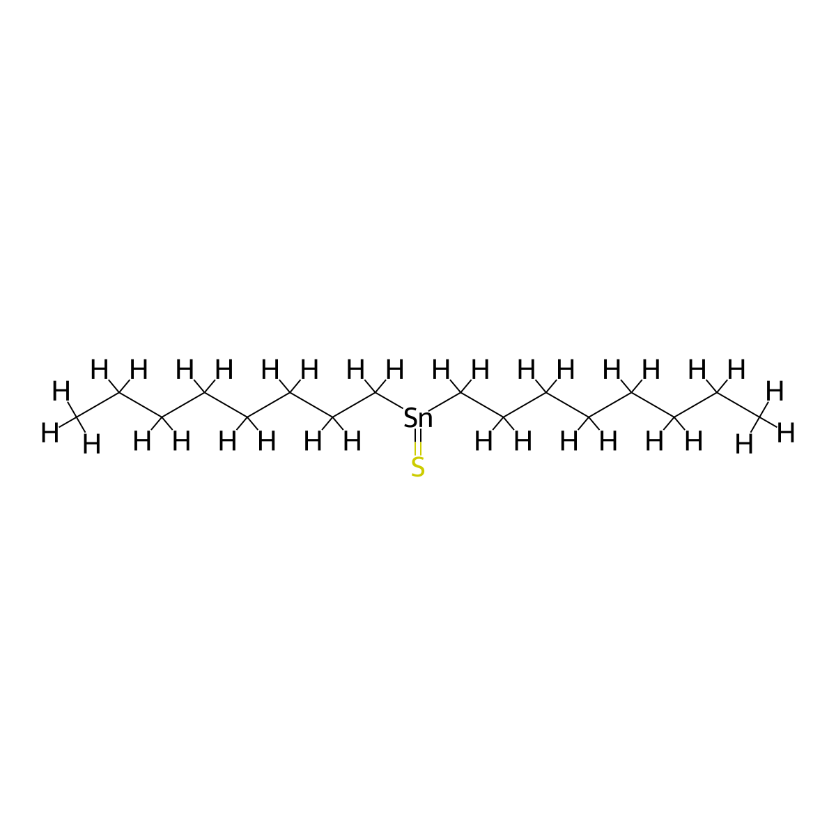 Dioctylthioxostannane molecular structure, CAS 3572-47-2