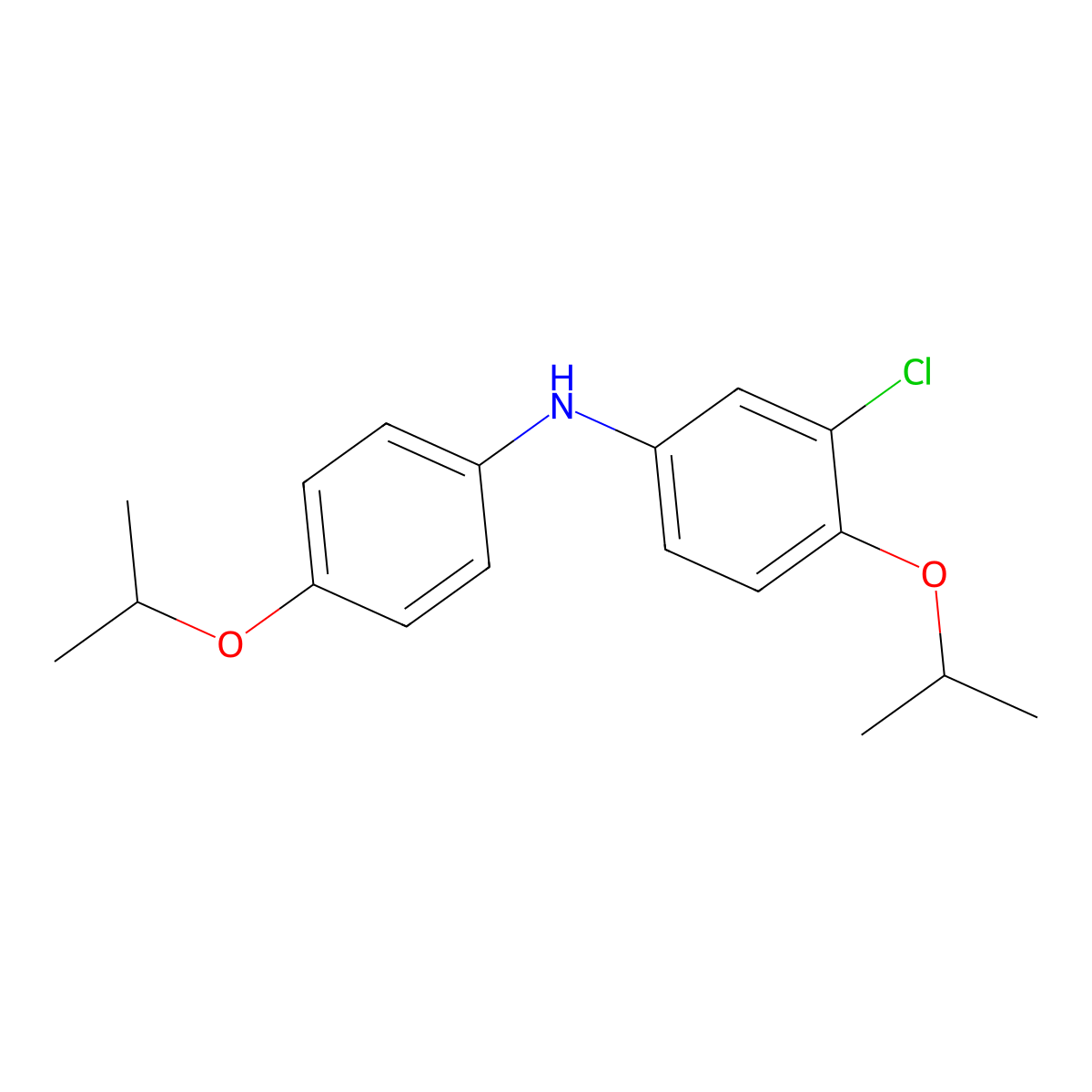 3-Chloro-4-isopropoxy-N-(4-isopropoxyphenyl)aniline molecular structure, CAS 35721-17-6