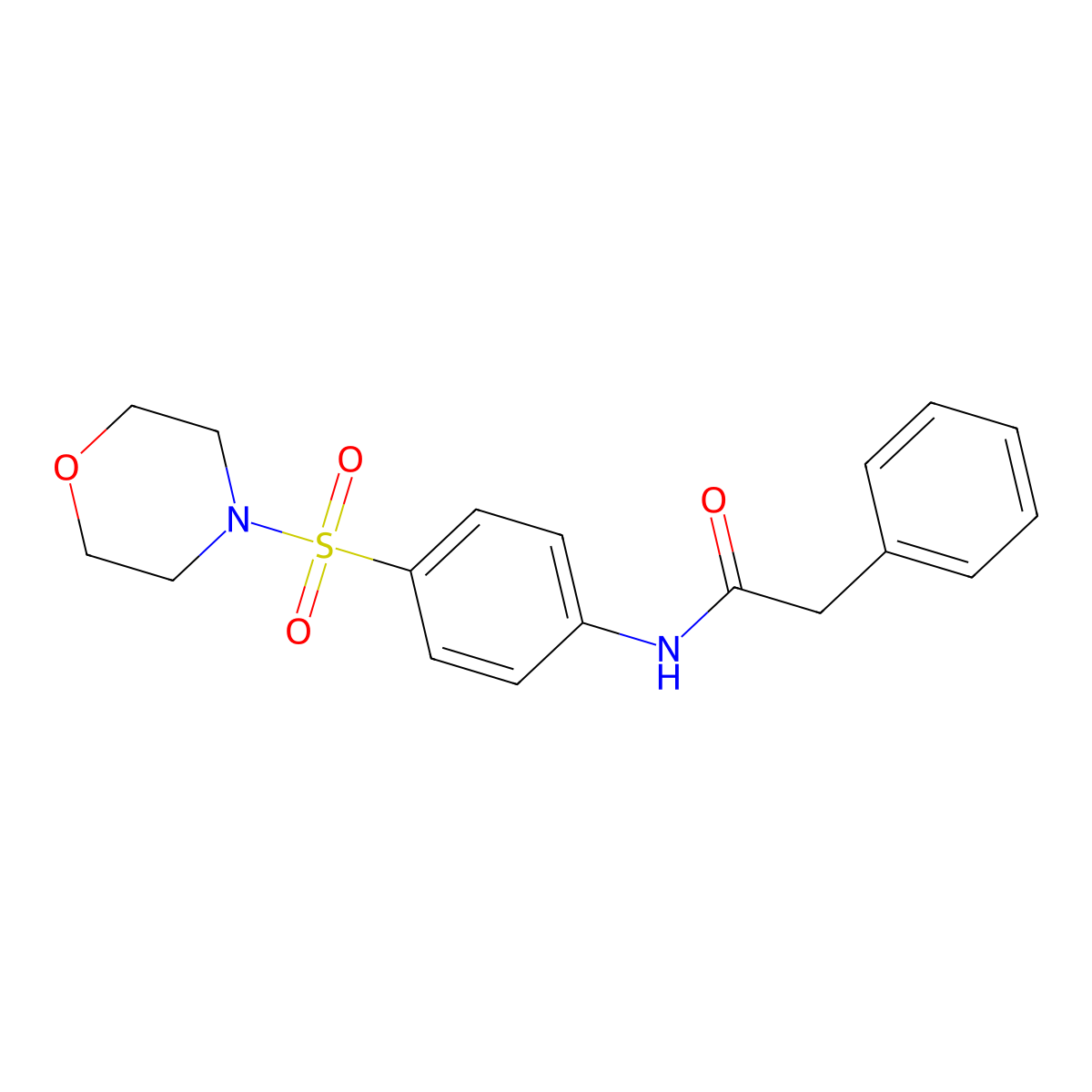 N-[4-(4-morpholinylsulfonyl)phenyl]-2-phenylacetamide molecular structure, CAS 357212-16-9