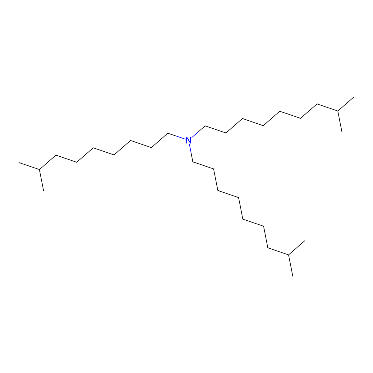Triisodecylamine molecular structure, CAS 35723-89-8