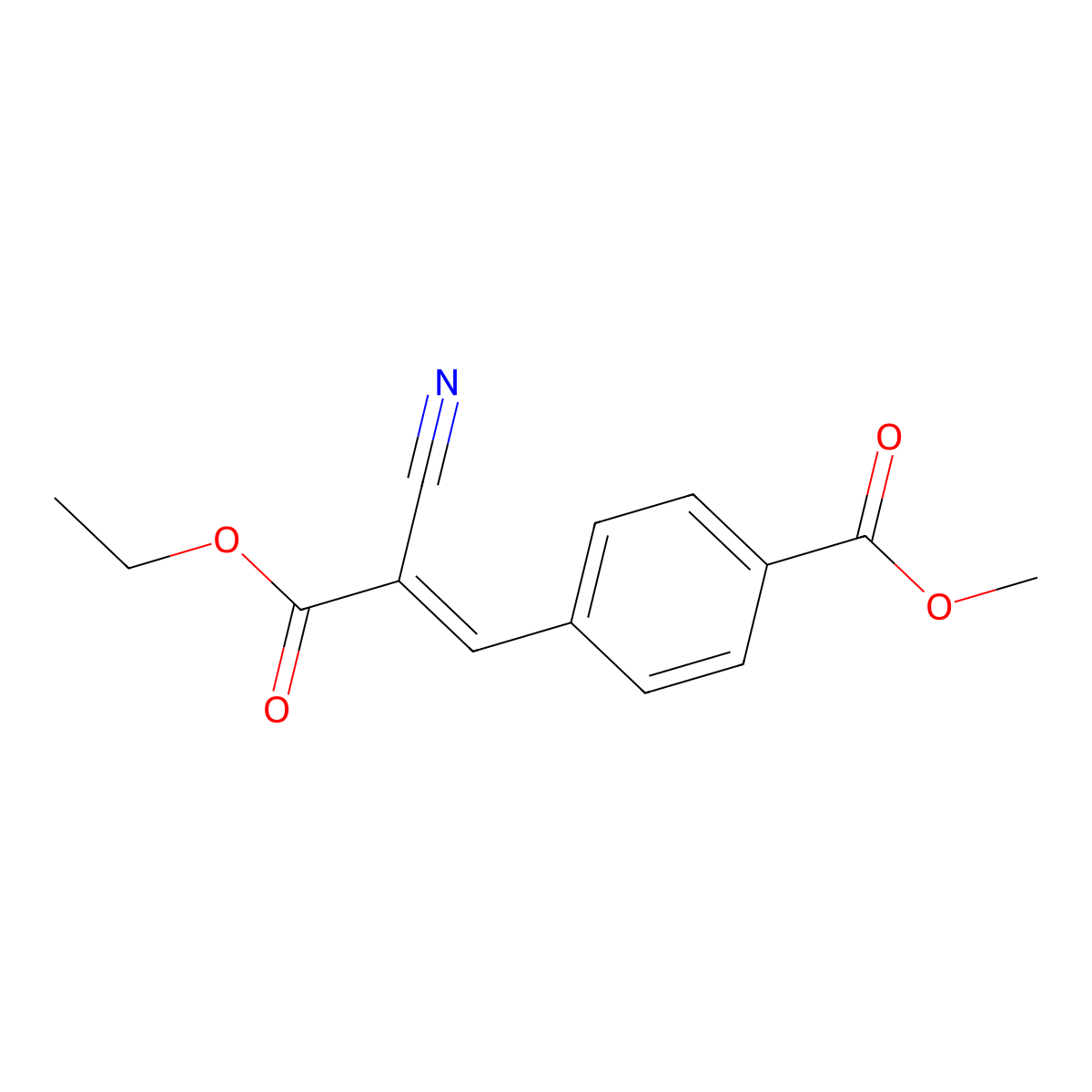 methyl 4-[(E)-2-cyano-3-ethoxy-3-oxoprop-1-enyl]benzoate molecular structure, CAS 357231-33-5