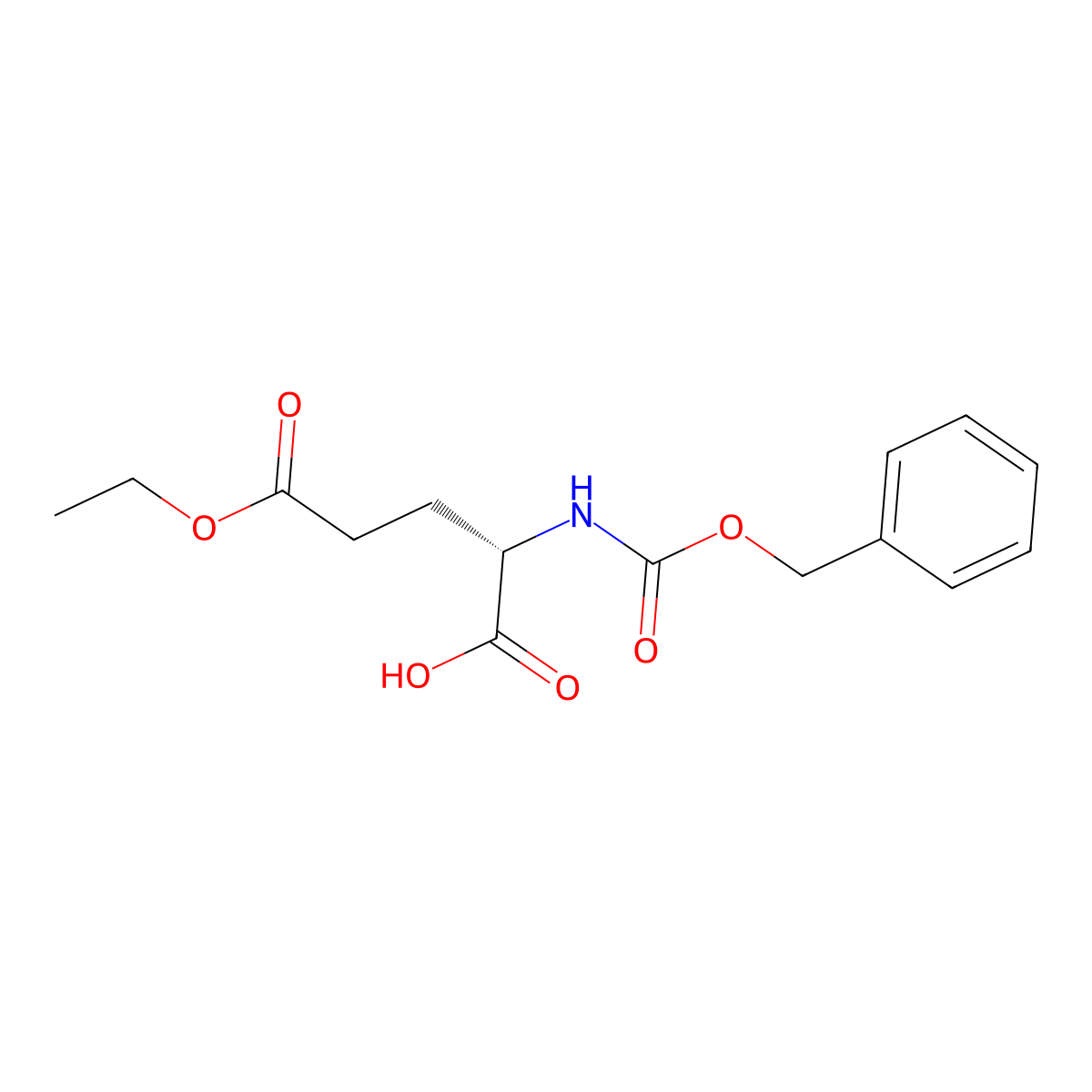 (S)-2-(((Benzyloxy)carbonyl)amino)-5-ethoxy-5-oxopentanoic acid molecular structure, CAS 35726-62-6