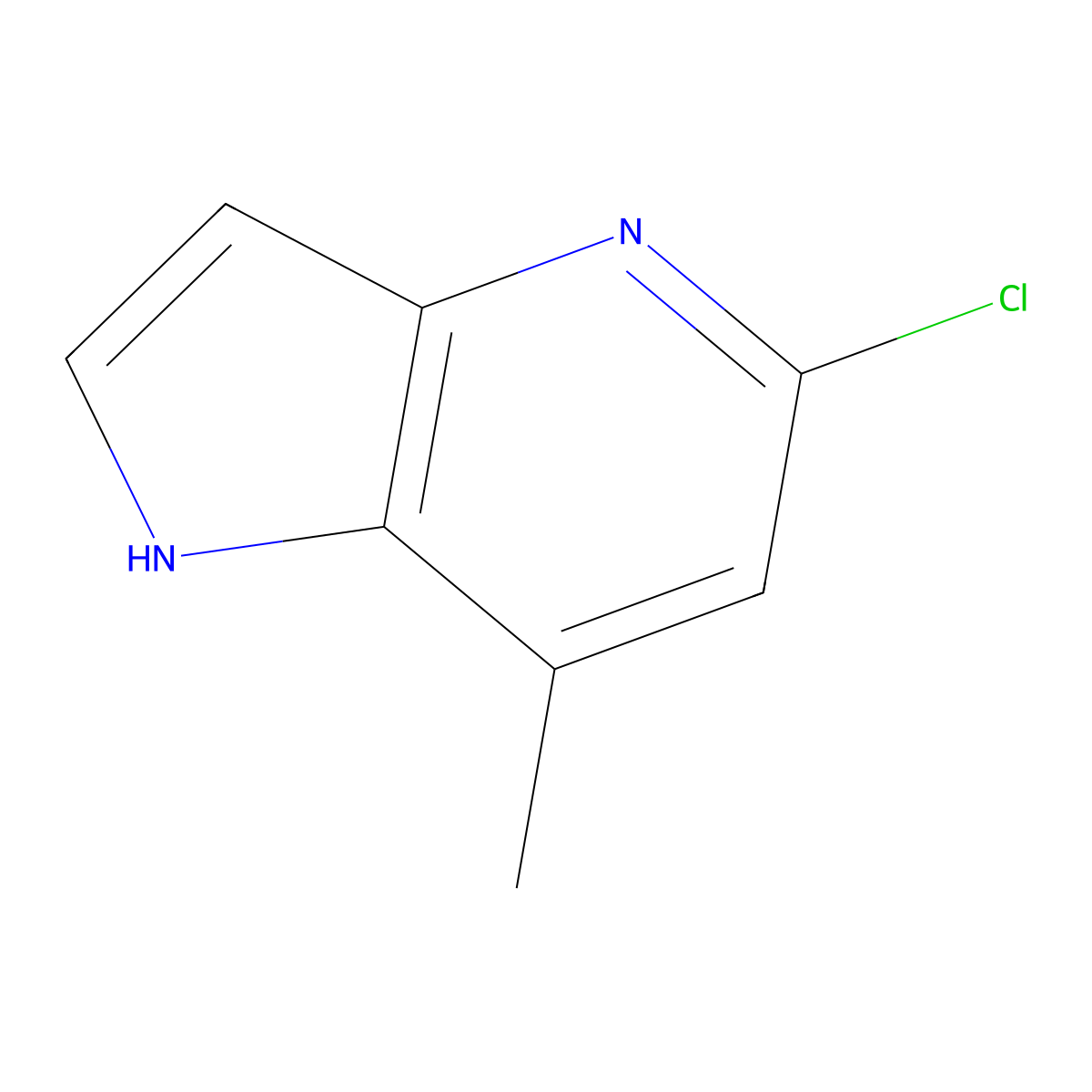 5-Chloro-7-methyl-1H-pyrrolo[3,2-B]pyridine molecular structure, CAS 357263-43-5
