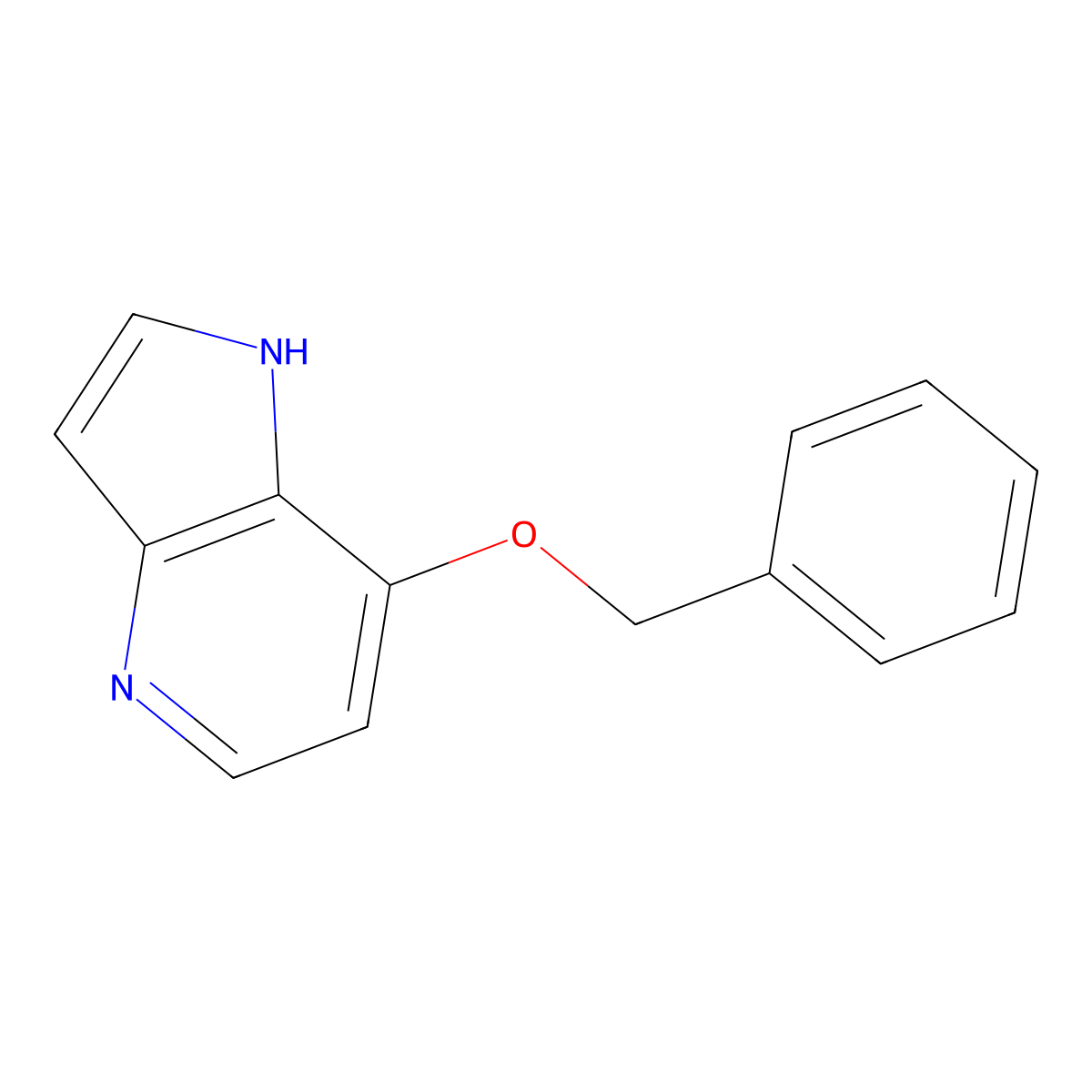 7-(benzyloxy)-1H-pyrrolo[3,2-b]pyridine molecular structure, CAS 357263-44-6