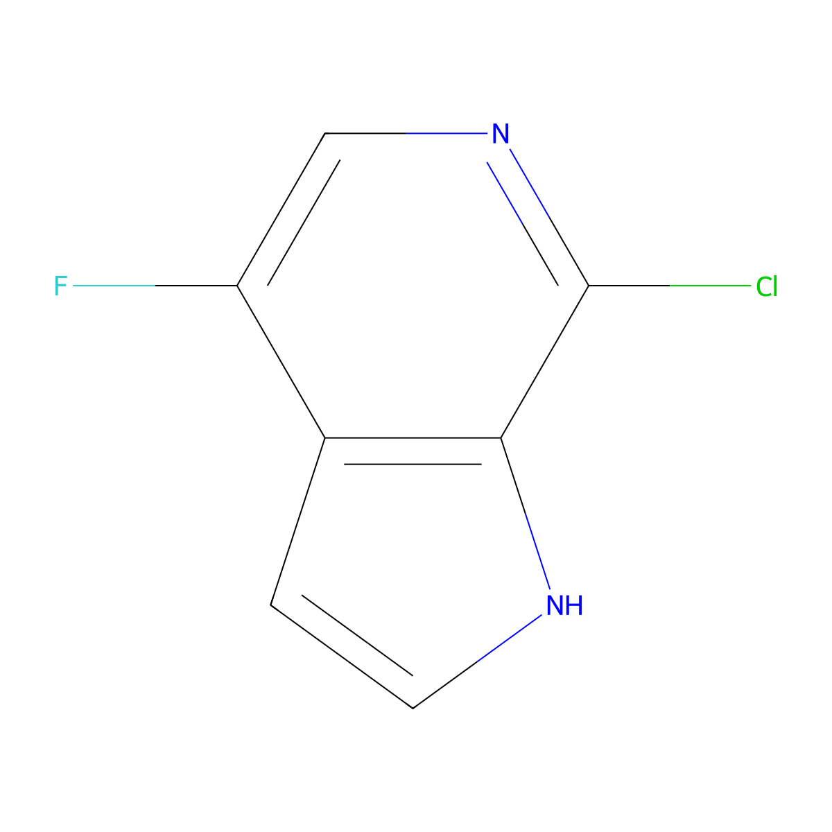 7-Chloro-4-fluoro-1H-pyrrolo[2,3-C]pyridine molecular structure, CAS 357263-69-5
