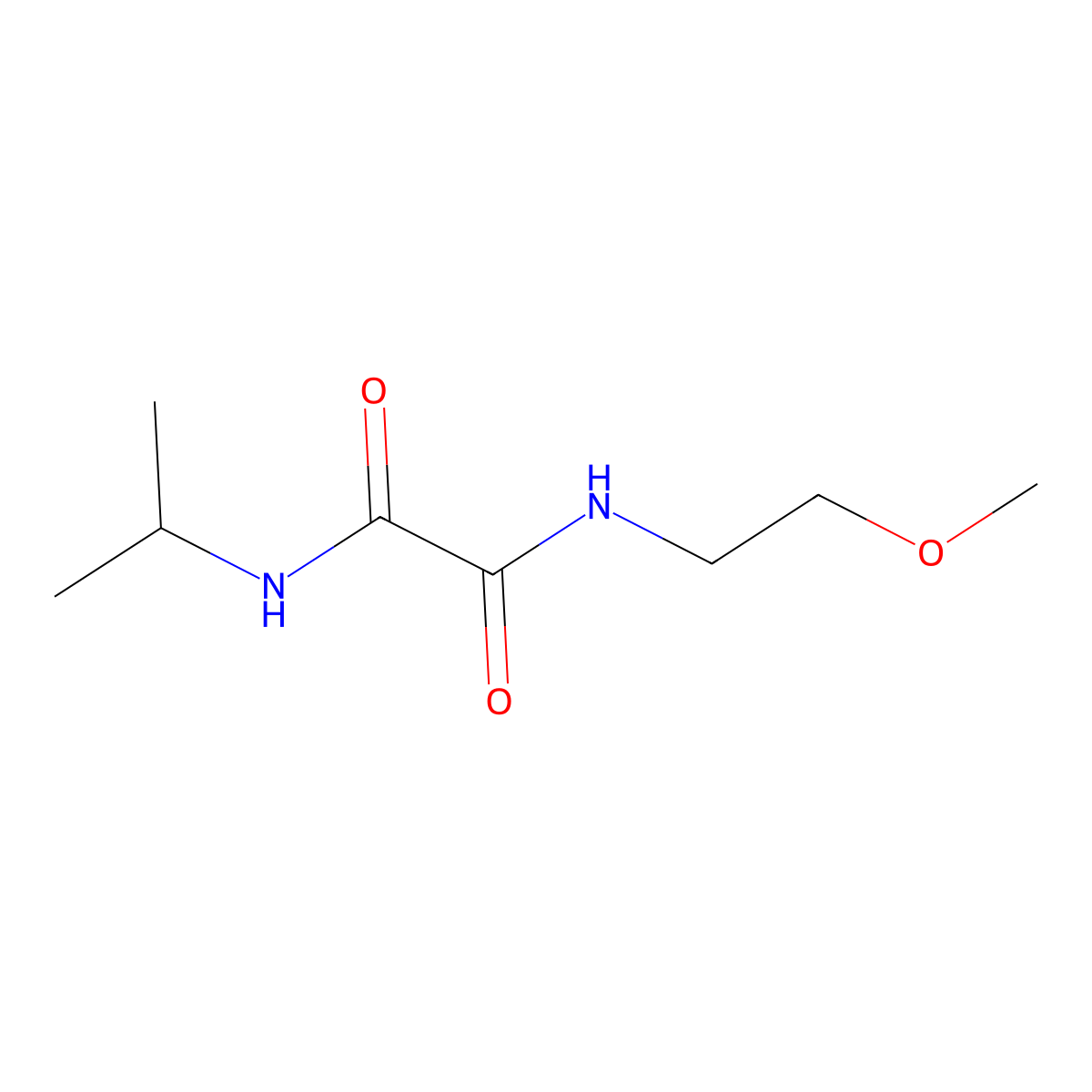 N-(2-methoxyethyl)-N'-(propan-2-yl)ethanediamide molecular structure, CAS 357267-82-4