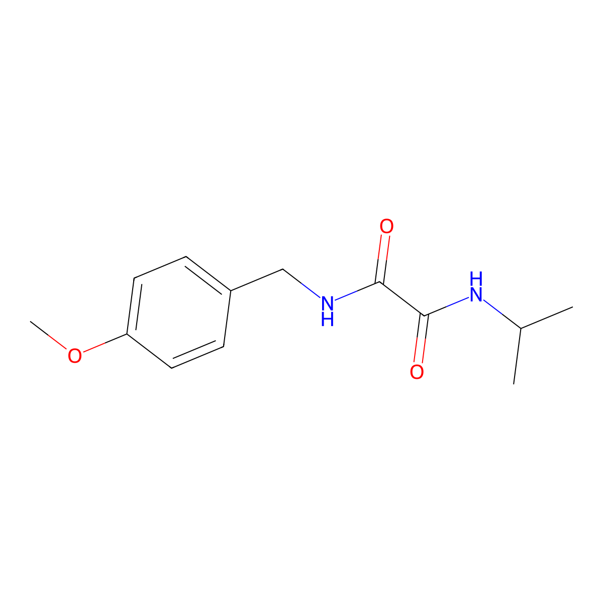 N-(4-methoxybenzyl)-N'-(propan-2-yl)ethanediamide molecular structure, CAS 357267-85-7