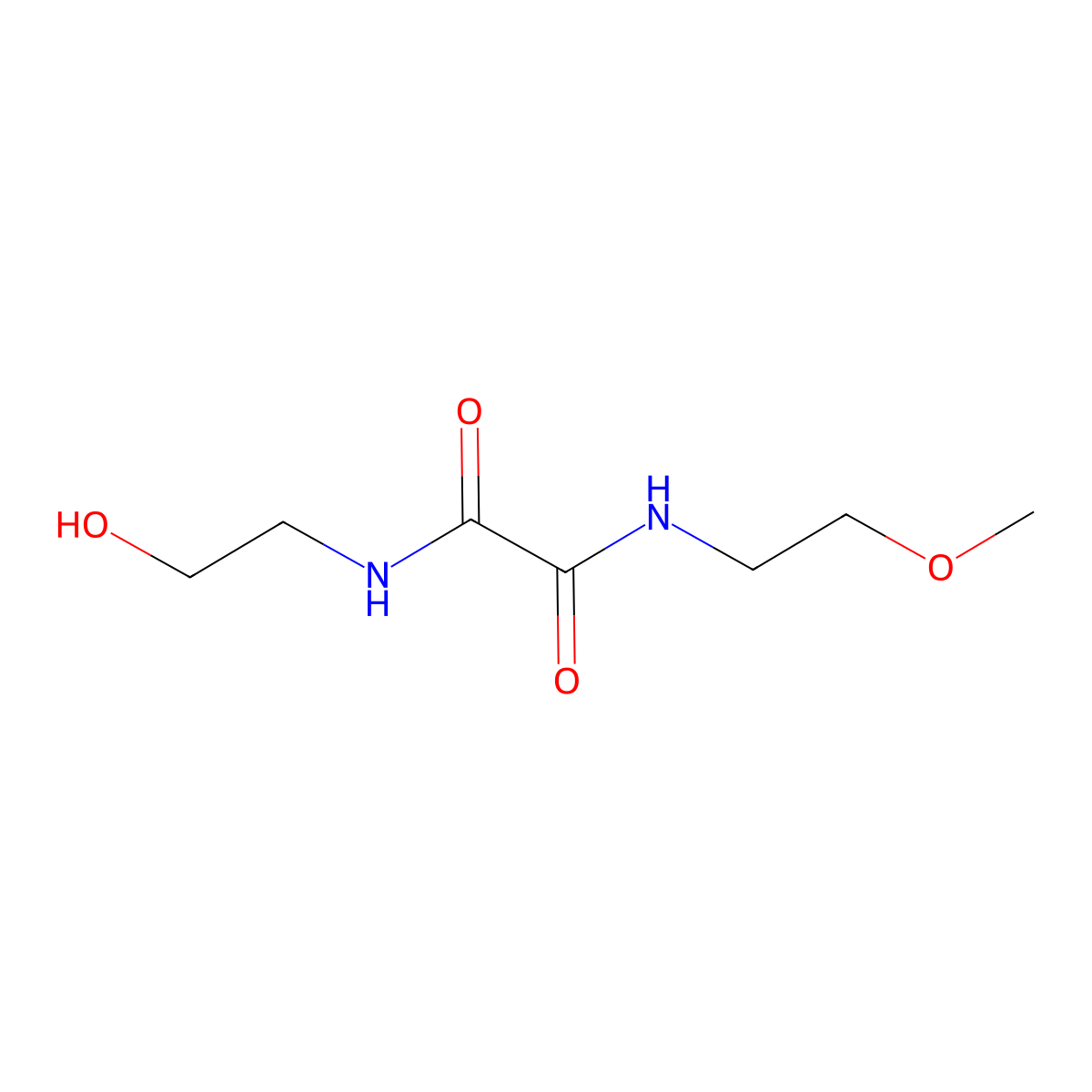 N1-(2-hydroxyethyl)-N2-(2-methoxyethyl)oxalamide molecular structure, CAS 357268-03-2