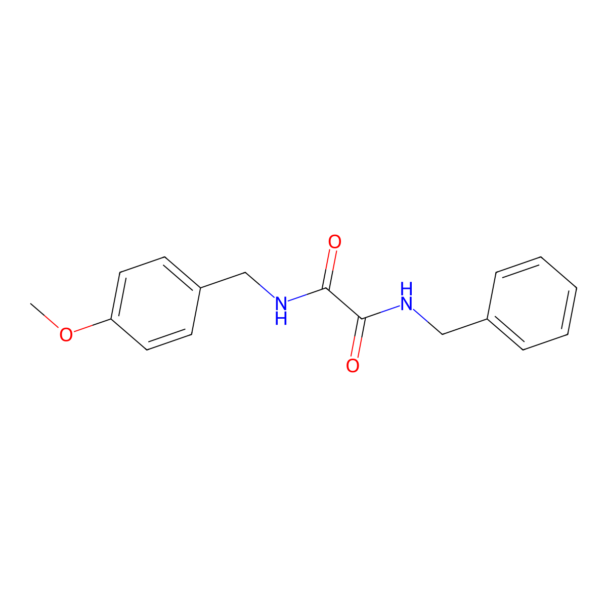 N-benzyl-N'-(4-methoxybenzyl)ethanediamide molecular structure, CAS 357268-05-4
