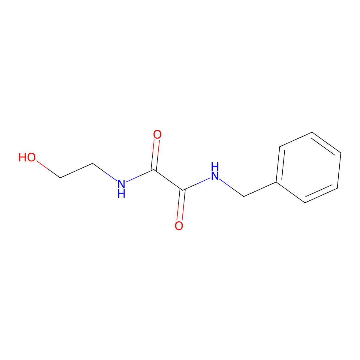 N-benzyl-N'-(2-hydroxyethyl)ethanediamide molecular structure, CAS 357268-06-5