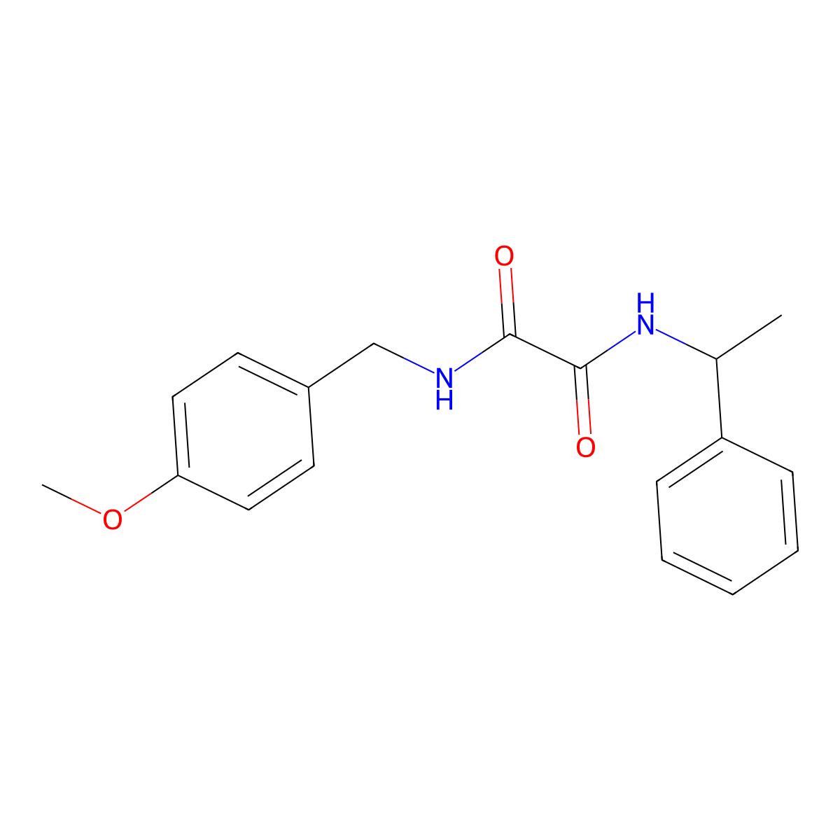 N-(4-methoxybenzyl)-N'-(1-phenylethyl)ethanediamide molecular structure, CAS 357268-14-5