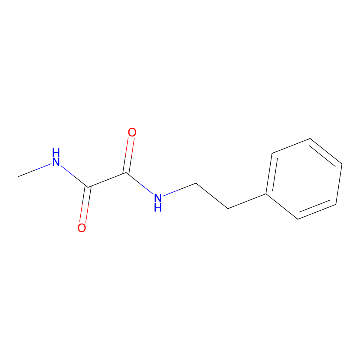 N-methyl-N'-(2-phenylethyl)ethanediamide molecular structure, CAS 357268-16-7