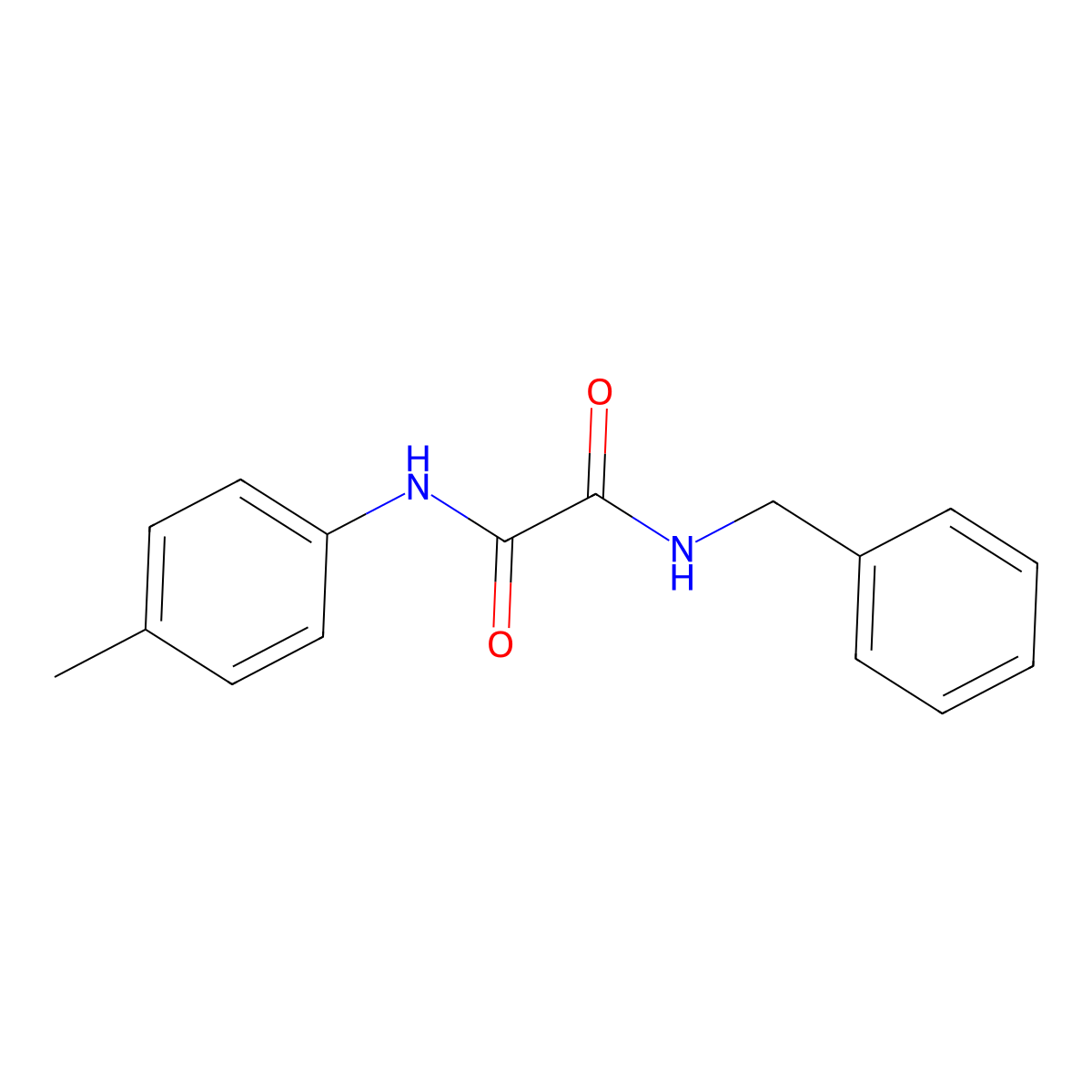 N-benzyl-N'-(4-methylphenyl)ethanediamide molecular structure, CAS 357268-31-6