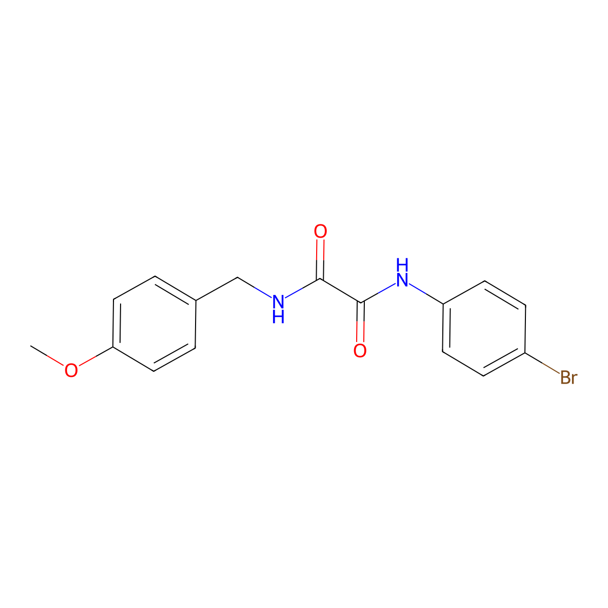N-(4-bromophenyl)-N'-(4-methoxybenzyl)ethanediamide molecular structure, CAS 357268-67-8