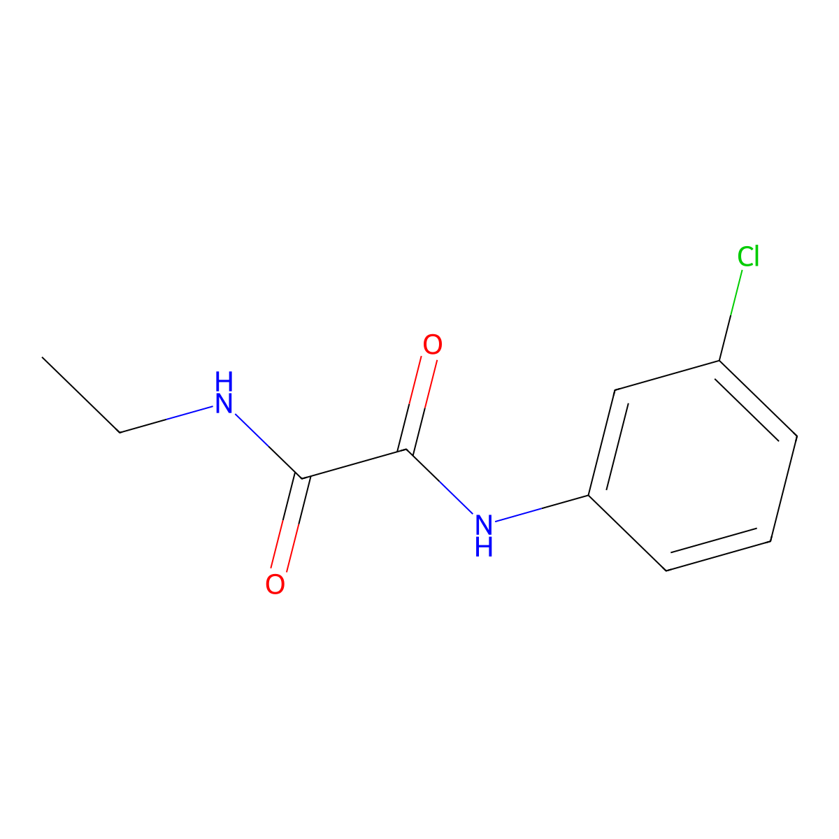 N-(3-chlorophenyl)-N'-ethylethanediamide molecular structure, CAS 357268-69-0