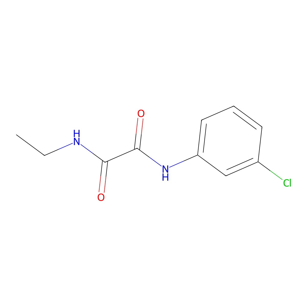 N-(3-chlorophenyl)-N'-ethylethanediamide molecular structure, CAS 357268-69-0