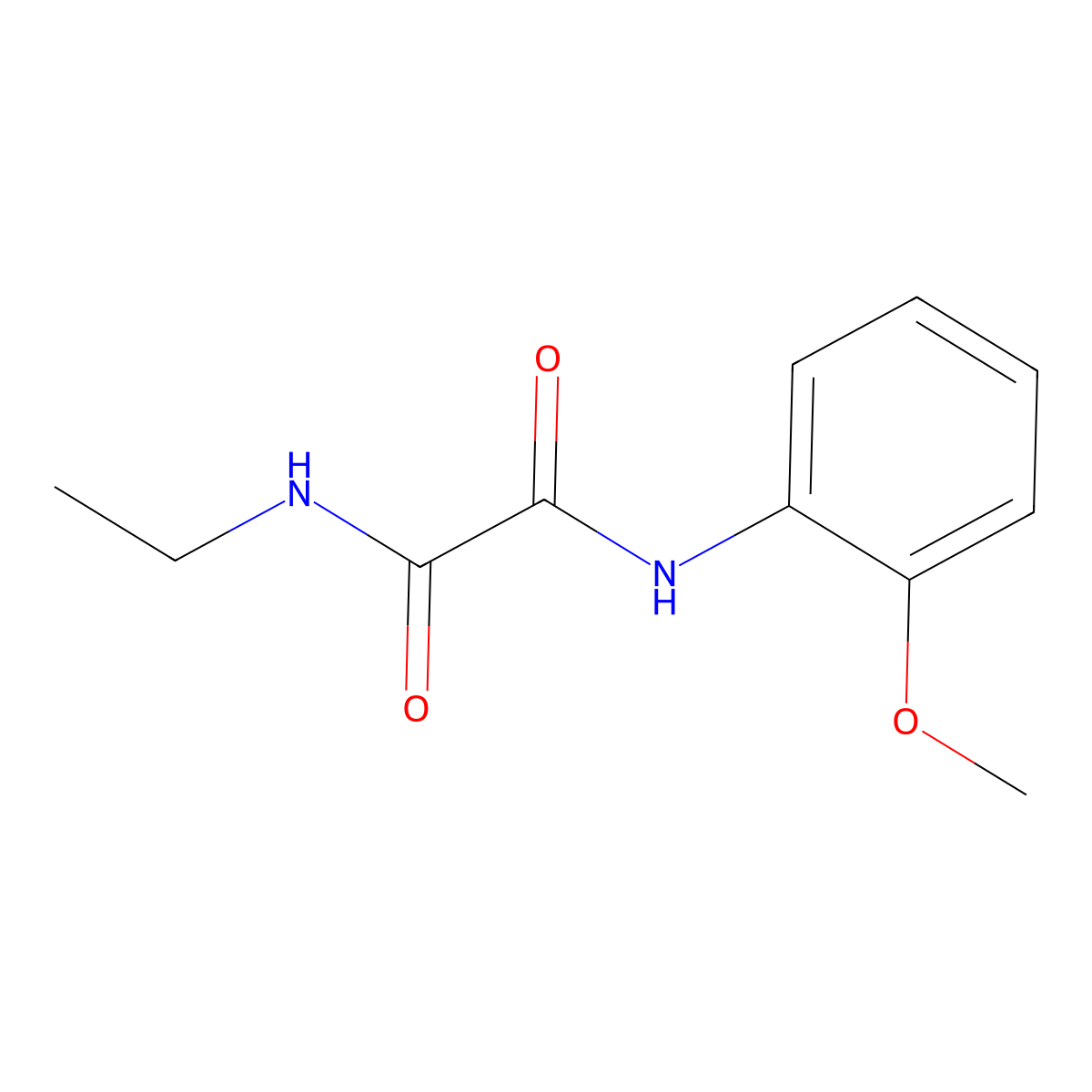 N1-ethyl-N2-(2-methoxyphenyl)oxalamide molecular structure, CAS 357268-79-2