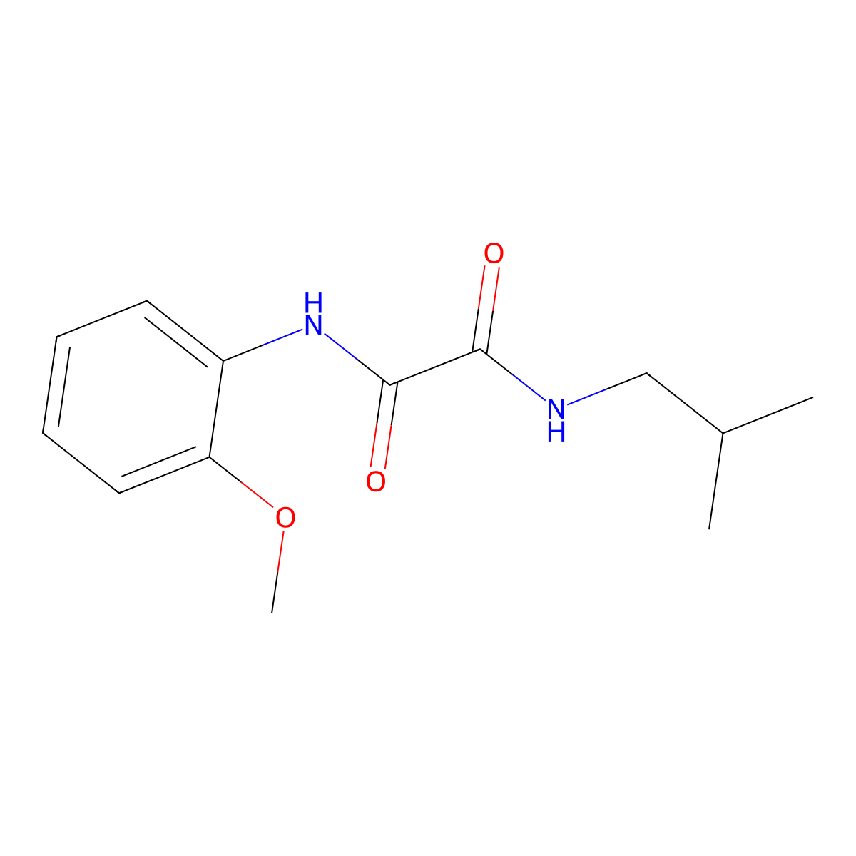 N'-(2-methoxyphenyl)-N-(2-methylpropyl)oxamide molecular structure, CAS 357268-80-5
