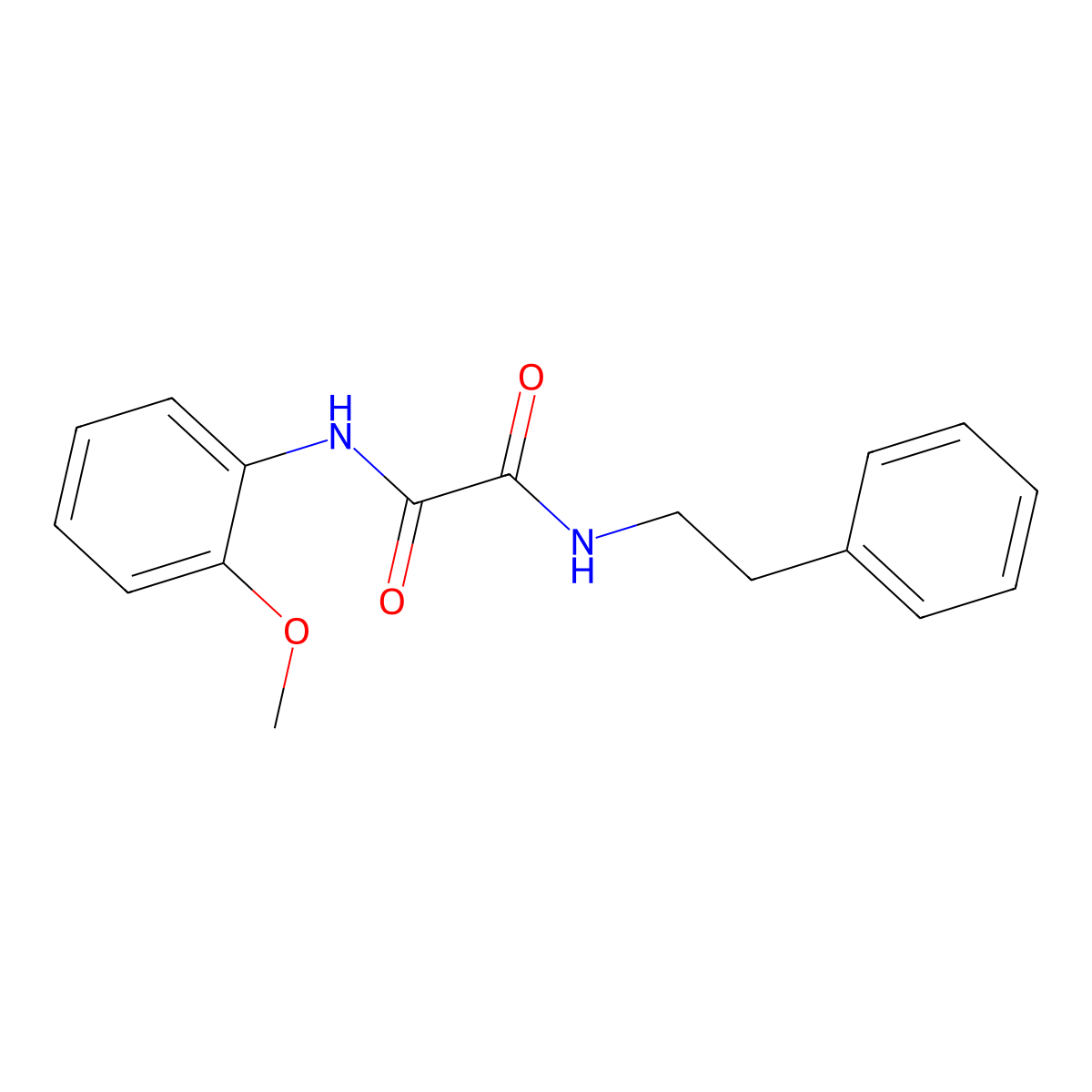 N-(2-methoxyphenyl)-N'-(2-phenylethyl)ethanediamide molecular structure, CAS 357268-84-9