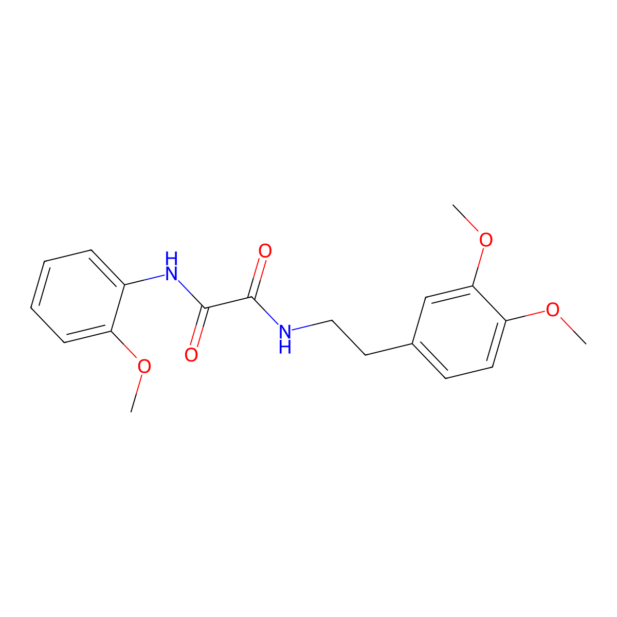 N-[2-(3,4-dimethoxyphenyl)ethyl]-N'-(2-methoxyphenyl)ethanediamide molecular structure, CAS 357268-85-0