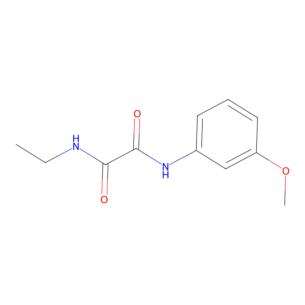 N-ethyl-N'-(3-methoxyphenyl)ethanediamide molecular structure, CAS 357268-89-4