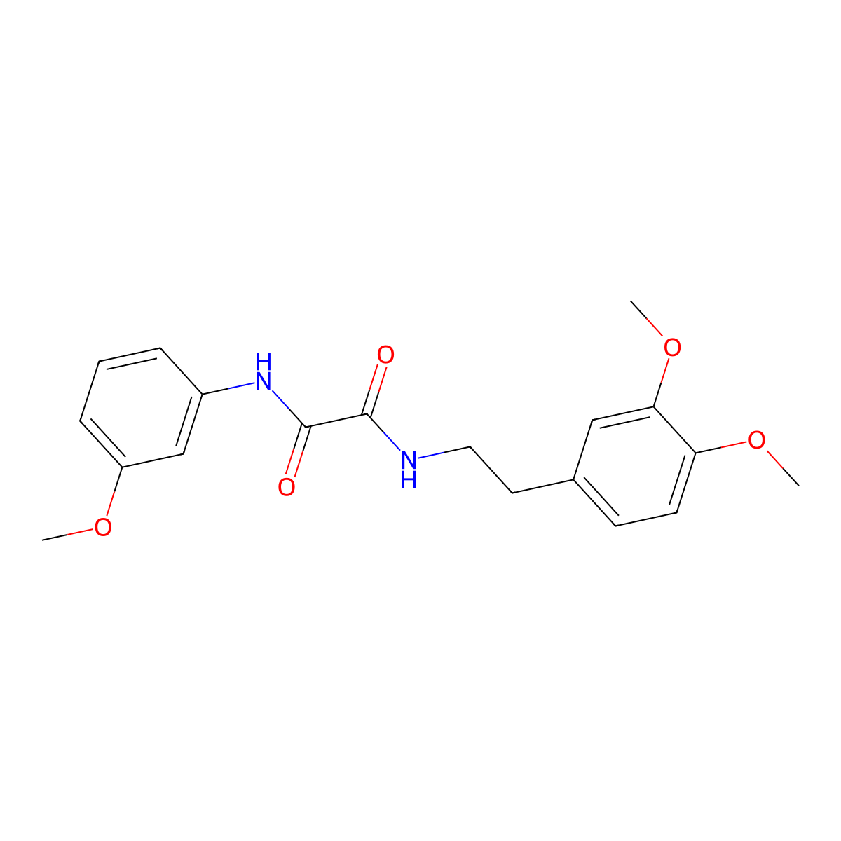 N-[2-(3,4-dimethoxyphenyl)ethyl]-N'-(3-methoxyphenyl)ethanediamide molecular structure, CAS 357268-91-8