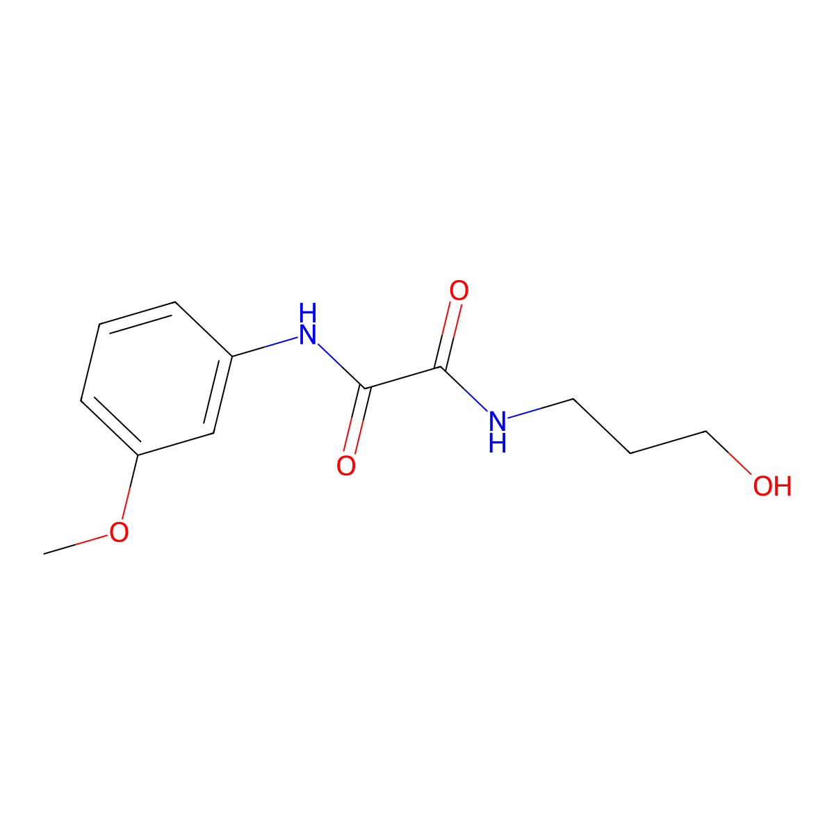 N-(3-hydroxypropyl)-N'-(3-methoxyphenyl)oxamide molecular structure, CAS 357268-92-9