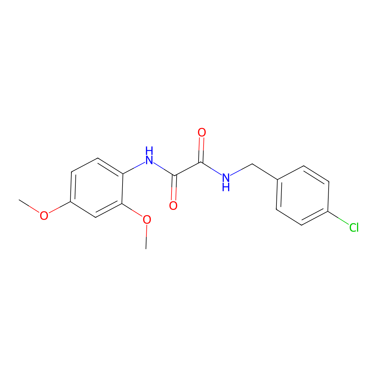 N-(4-chlorobenzyl)-N'-(2,4-dimethoxyphenyl)ethanediamide molecular structure, CAS 357268-94-1