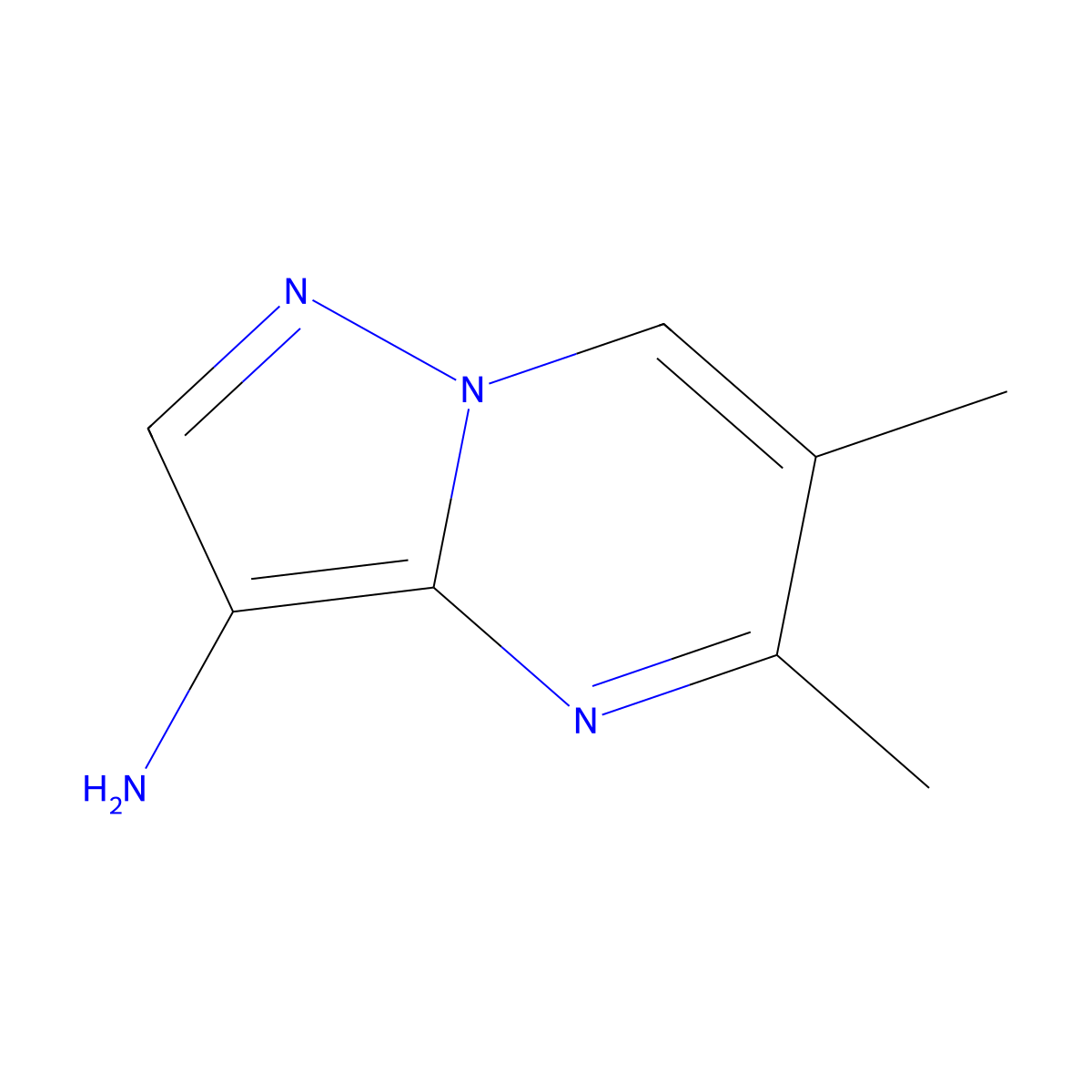 5,6-Dimethylpyrazolo[1,5-a]pyrimidin-3-amine molecular structure, CAS 357272-68-5