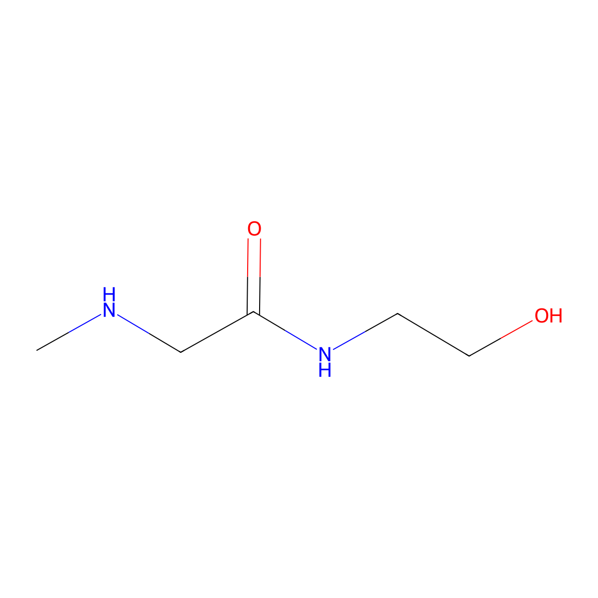 N-(2-hydroxyethyl)-2-(methylamino)acetamide molecular structure, CAS 357277-74-8