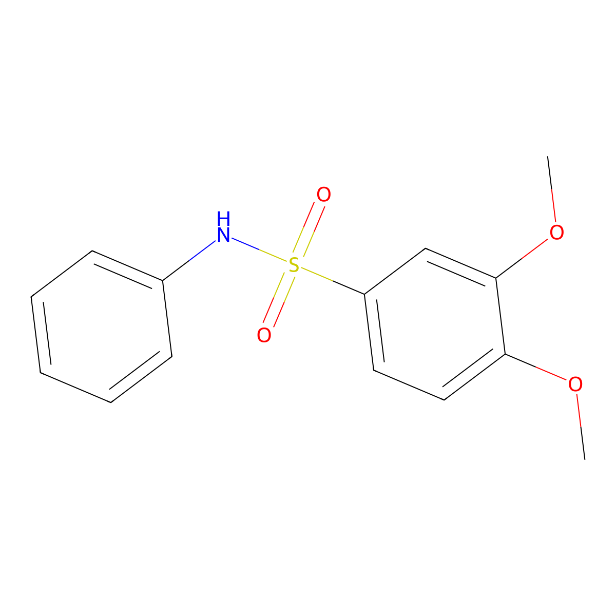 3,4-dimethoxy-N-phenylbenzenesulfonamide molecular structure, CAS 357279-76-6