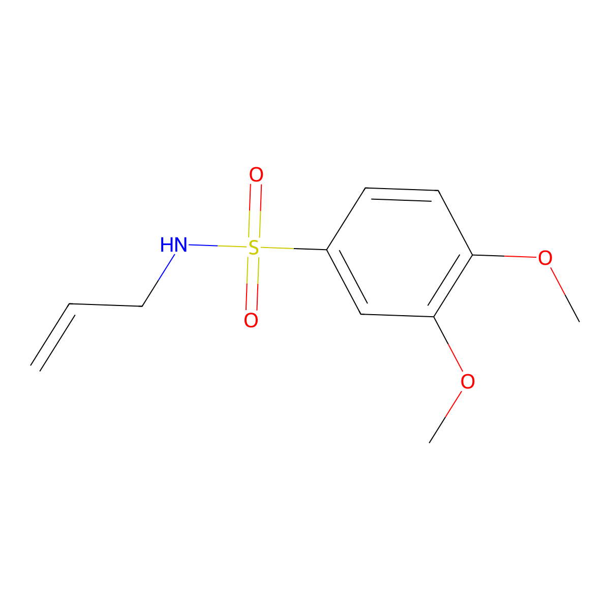 N-allyl-3,4-dimethoxybenzenesulfonamide molecular structure, CAS 357279-82-4
