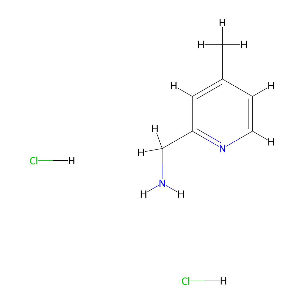 (4-Methylpyridin-2-yl)methanamine dihydrochloride molecular structure, CAS 357287-88-8