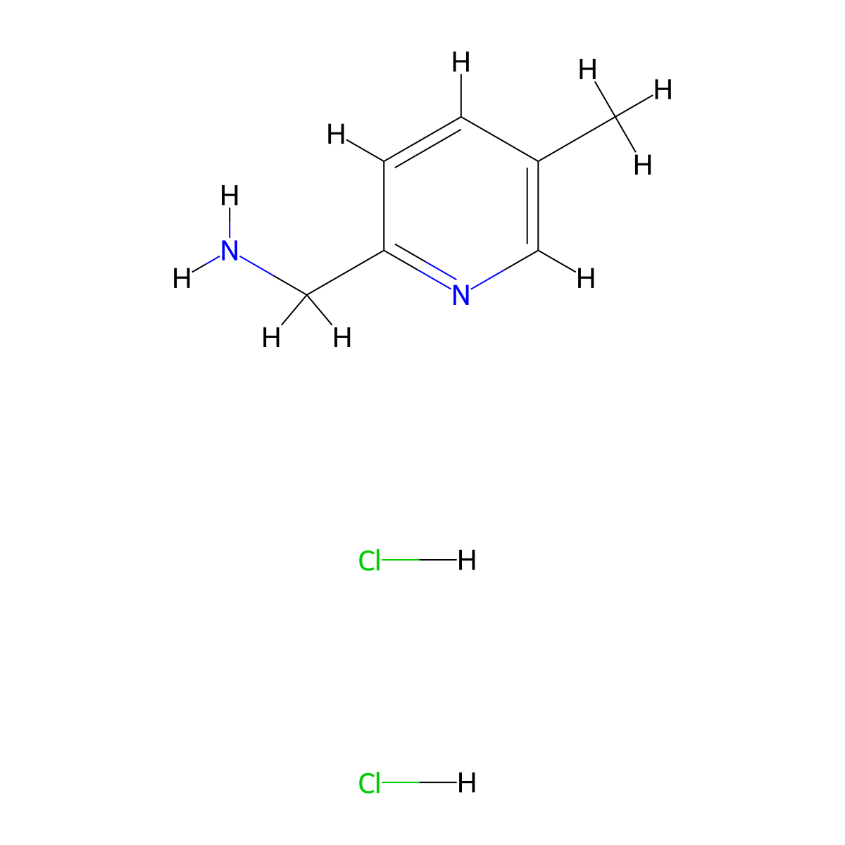 (5-Methylpyridin-2-yl)methanamine dihydrochloride molecular structure, CAS 357287-98-0