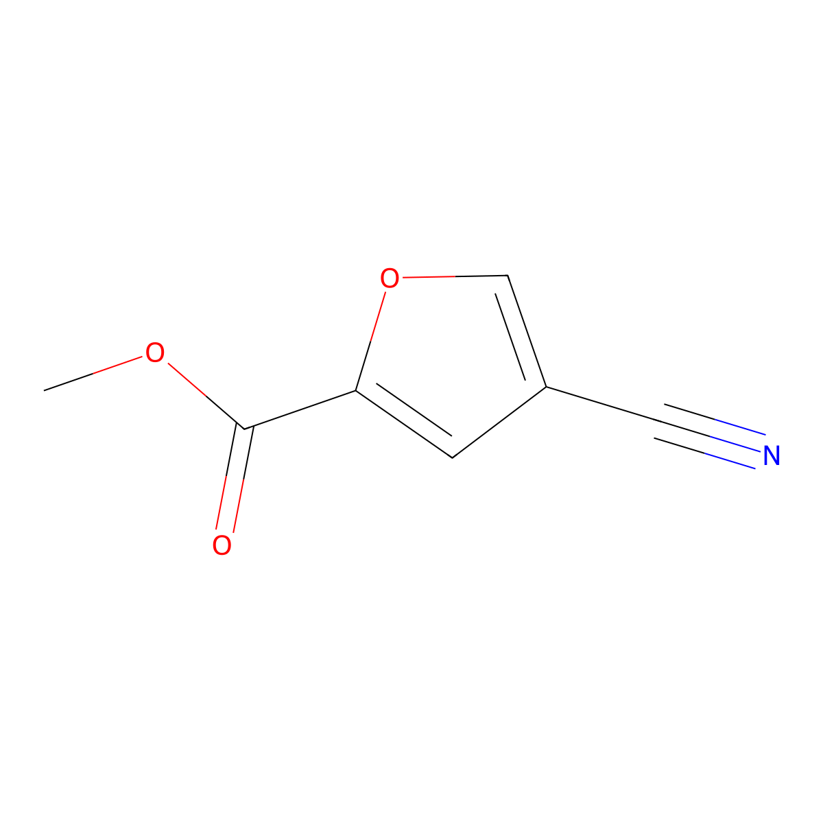 Methyl 4-cyanofuran-2-carboxylate molecular structure, CAS 357289-65-7