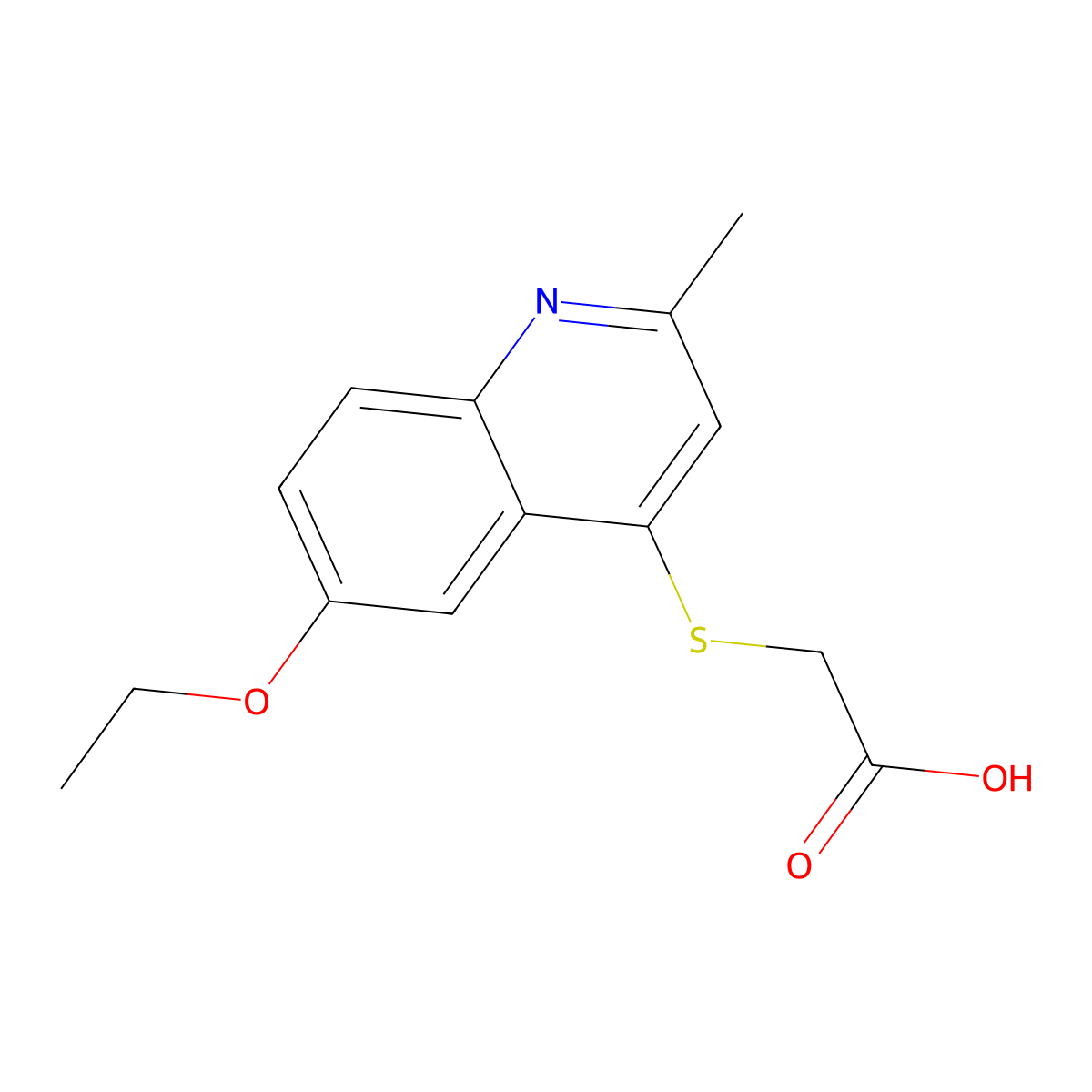 [(6-Ethoxy-2-methylquinolin-4-yl)sulfanyl]acetic acid molecular structure, CAS 357290-29-0