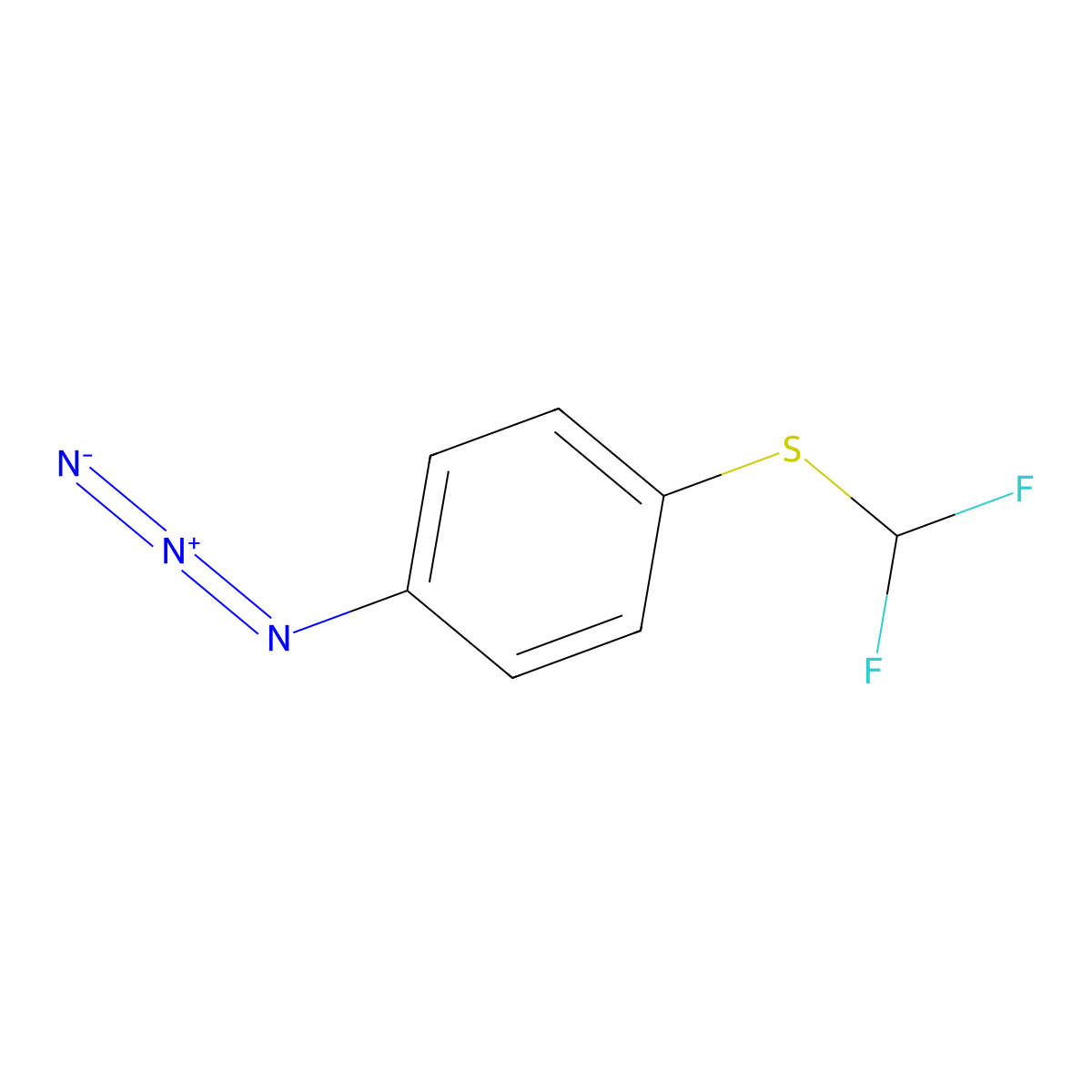 1-Azido-4-[(difluoromethyl)sulfanyl]benzene molecular structure, CAS 357292-36-5