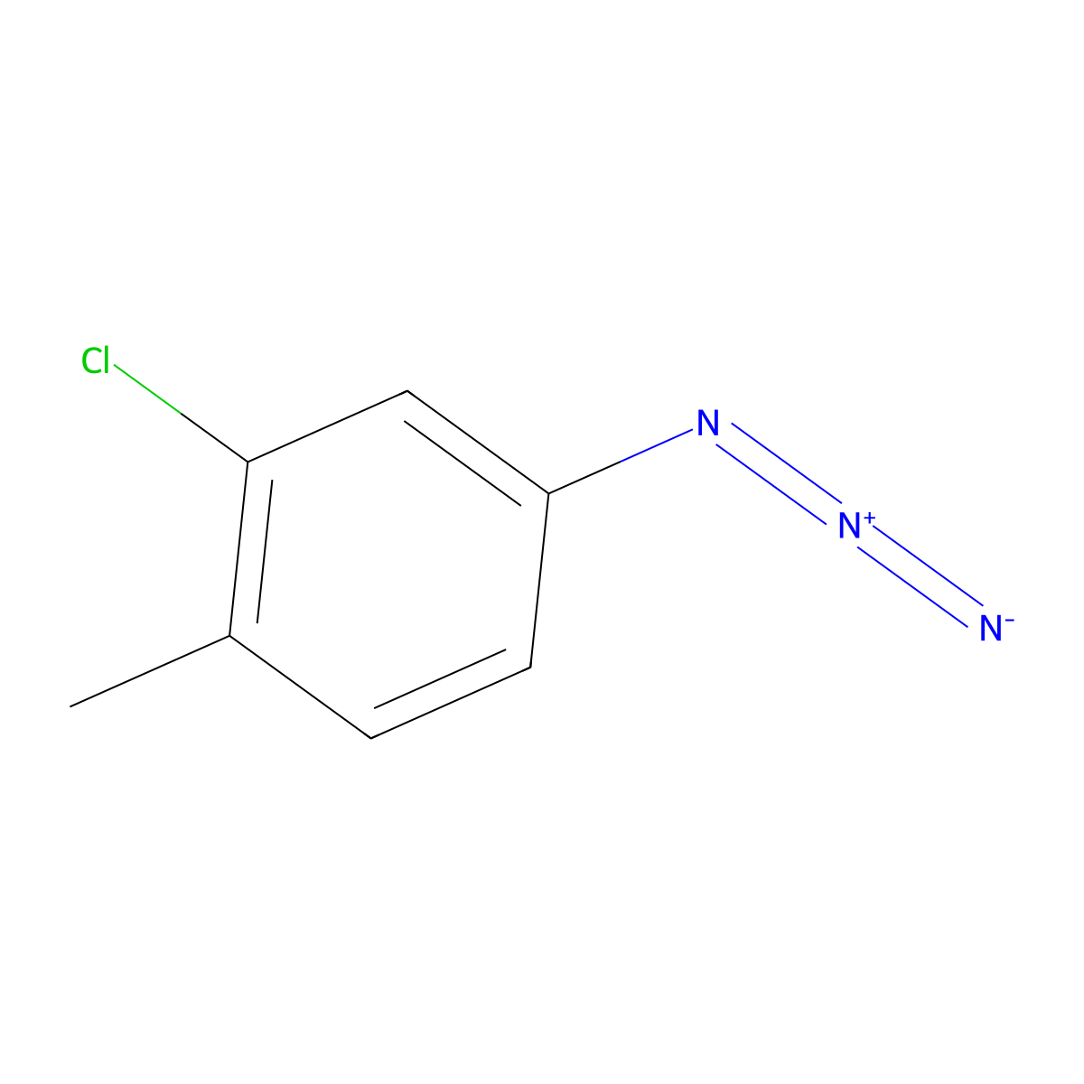 4-Azido-2-chloro-1-methylbenzene molecular structure, CAS 357292-37-6