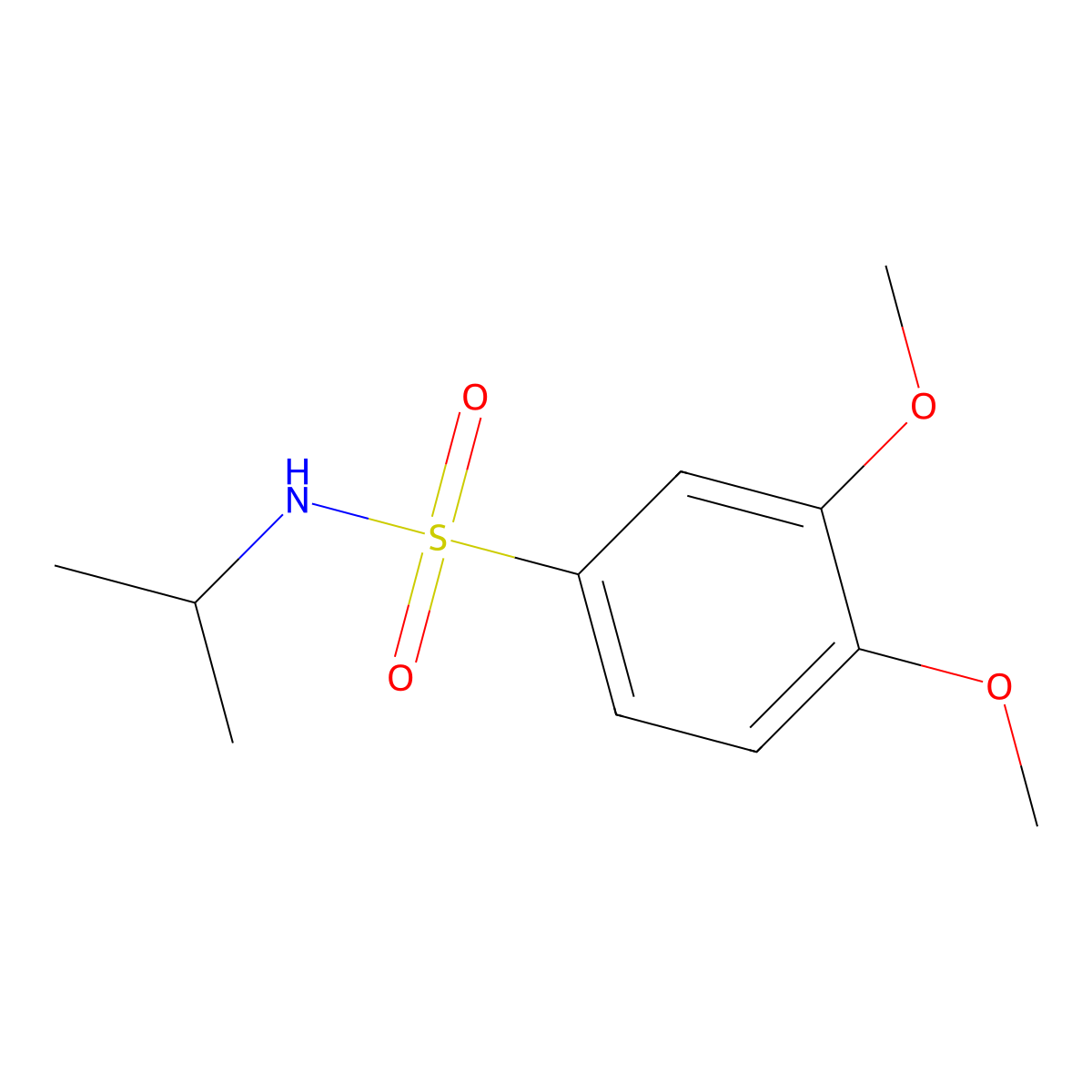 N-Isopropyl-3,4-dimethoxy-benzenesulfonamide molecular structure, CAS 357296-23-2