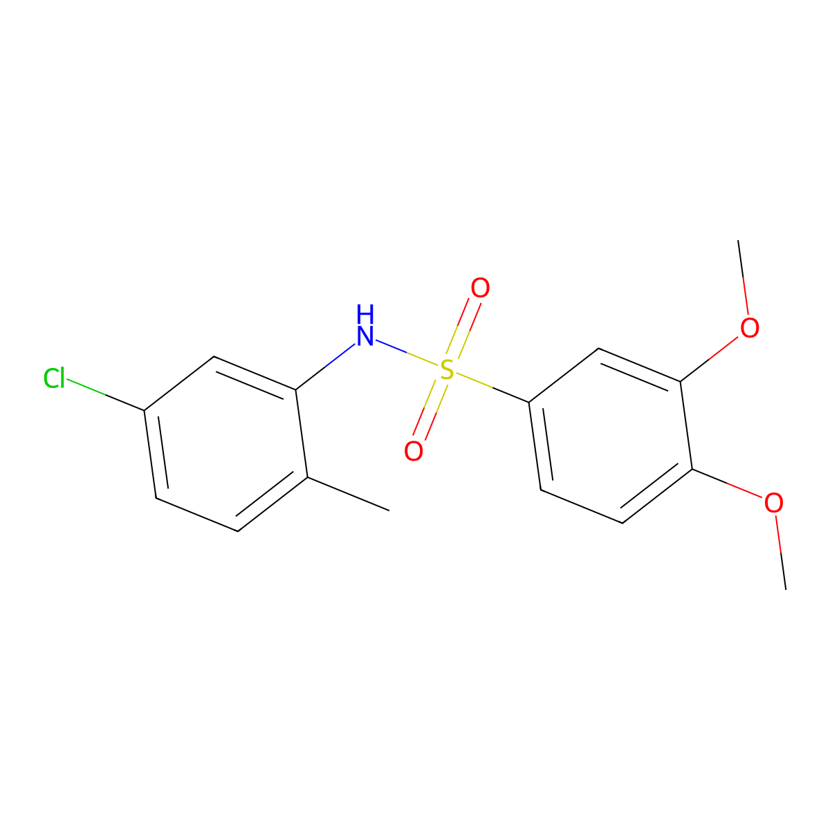 N-(5-chloro-2-methylphenyl)-3,4-dimethoxybenzenesulfonamide molecular structure, CAS 357296-48-1