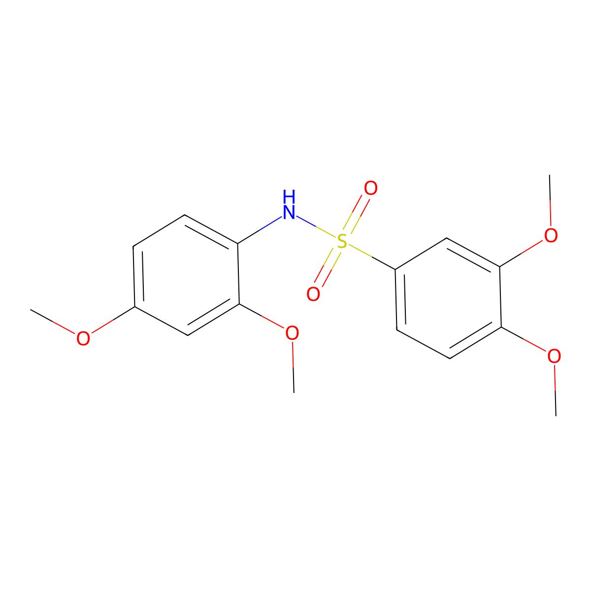N-(2,4-dimethoxyphenyl)-3,4-dimethoxybenzenesulfonamide molecular structure, CAS 357296-60-7