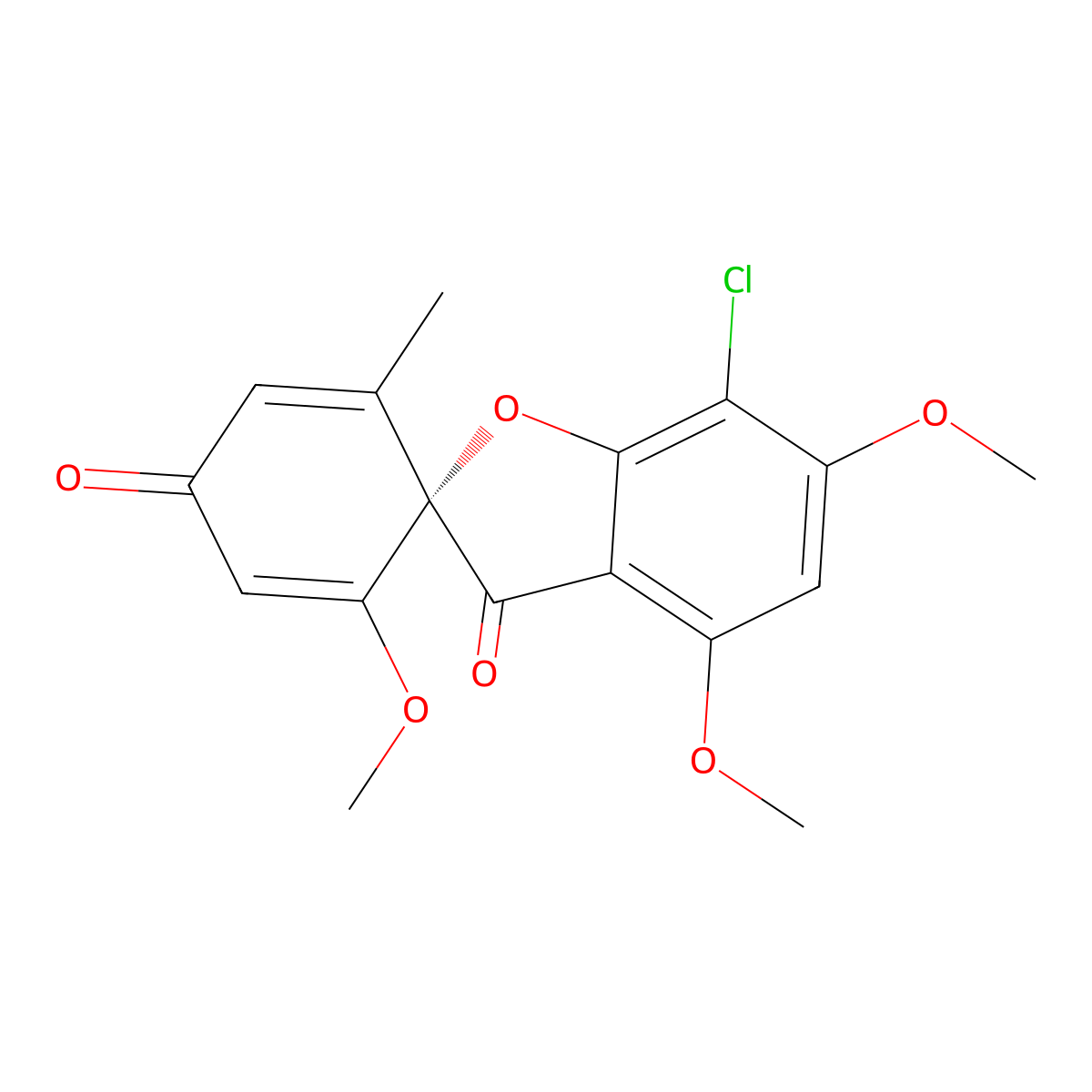 (-)-Dehydrogriseofulvin molecular structure, CAS 3573-90-8