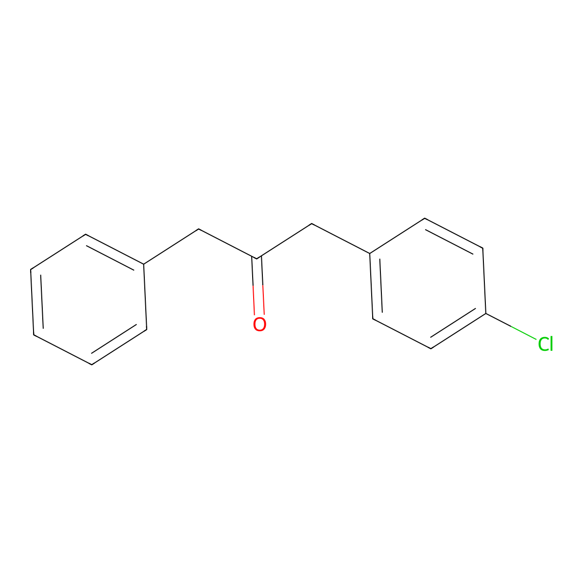 1-(4-Chlorophenyl)-3-phenylpropan-2-one molecular structure, CAS 35730-03-1